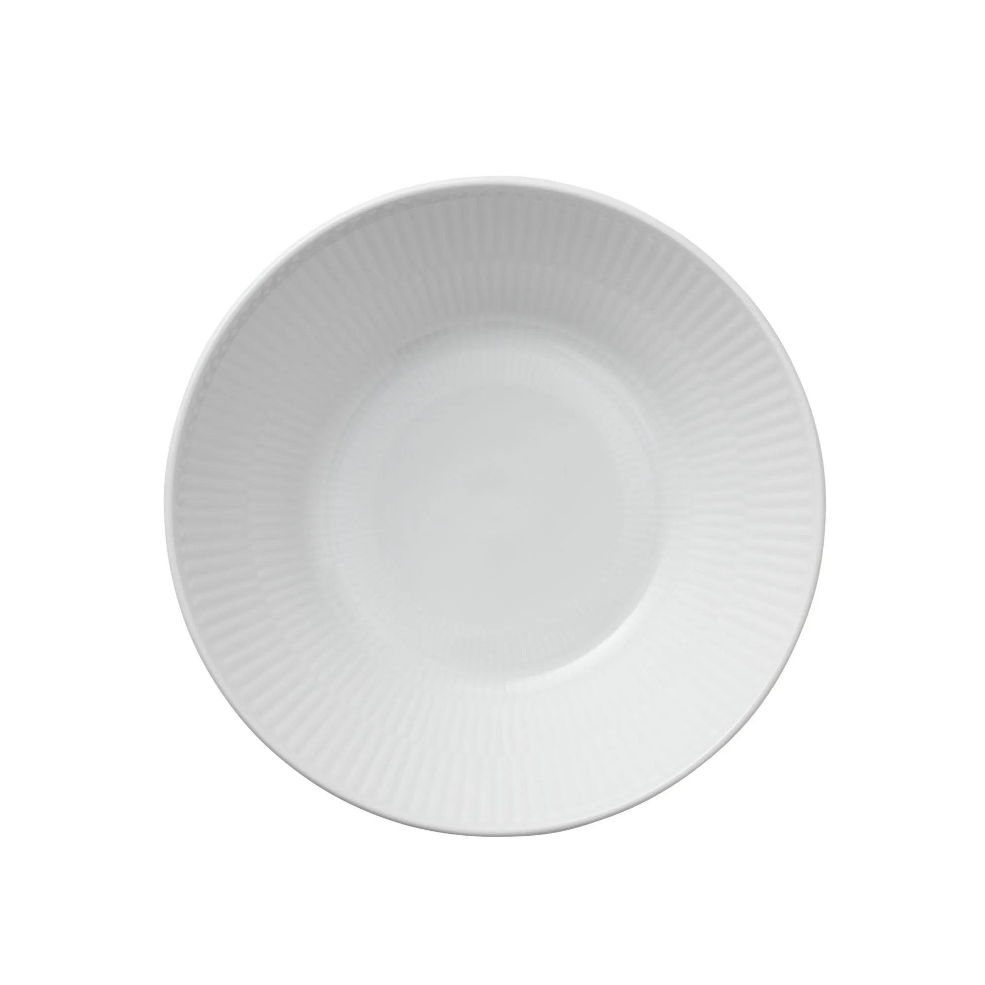 White Fluted Djup Tallrik 50 cl / 17 cm