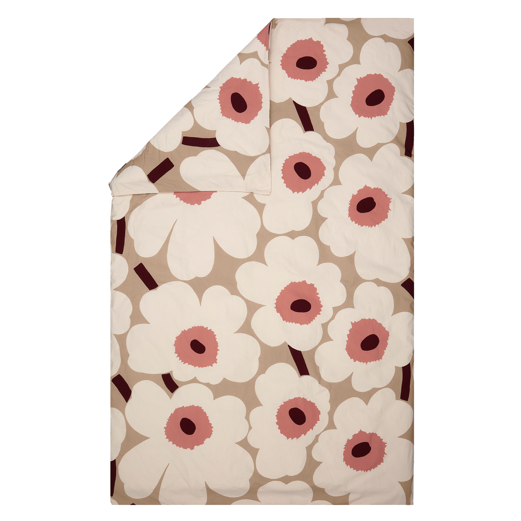 Marimekko - Unikko Duvet Cover 150x210 cm, beige/off-white/rose |  | Möbelexperten
