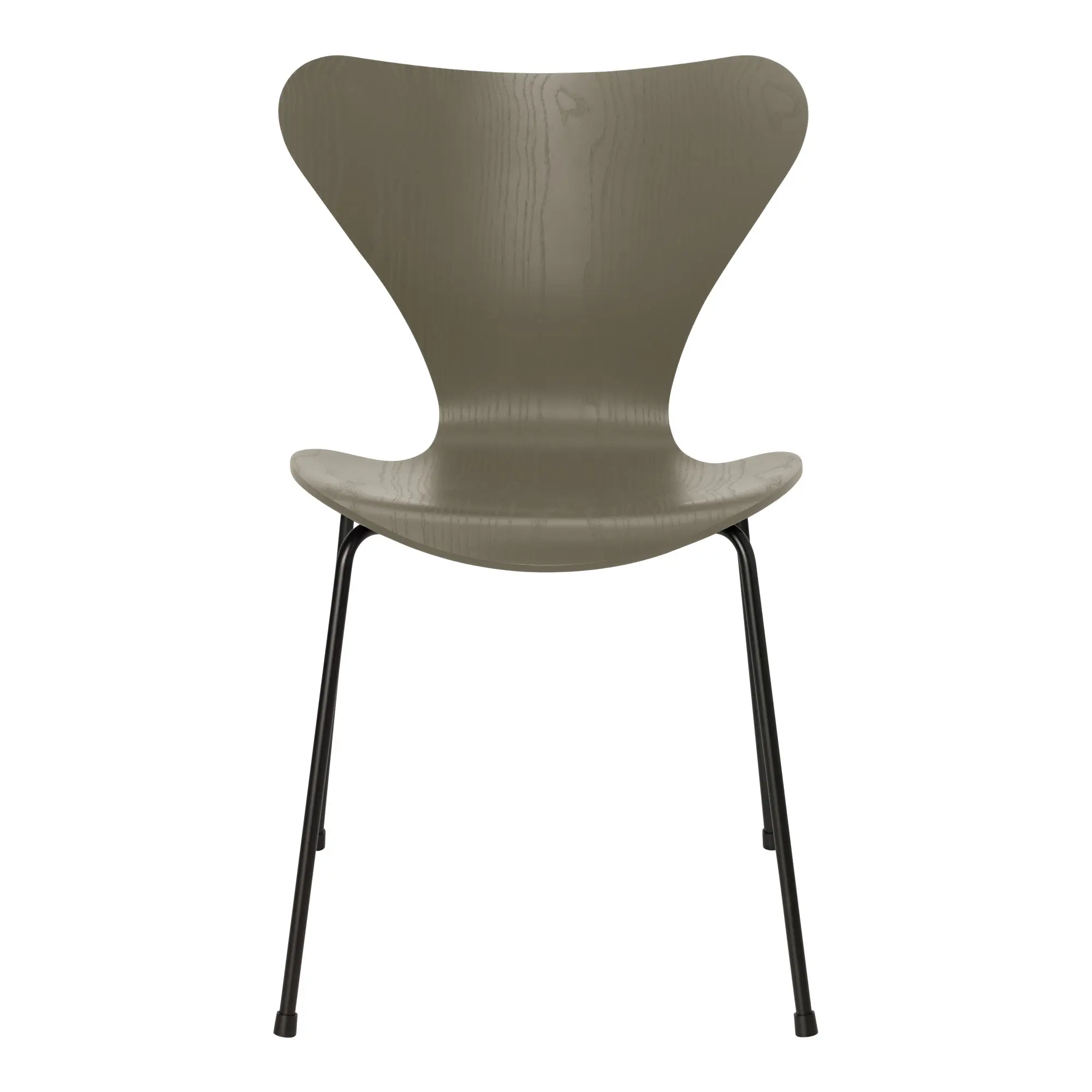 Series 7 stol 3107 farget askfiner stålram svart