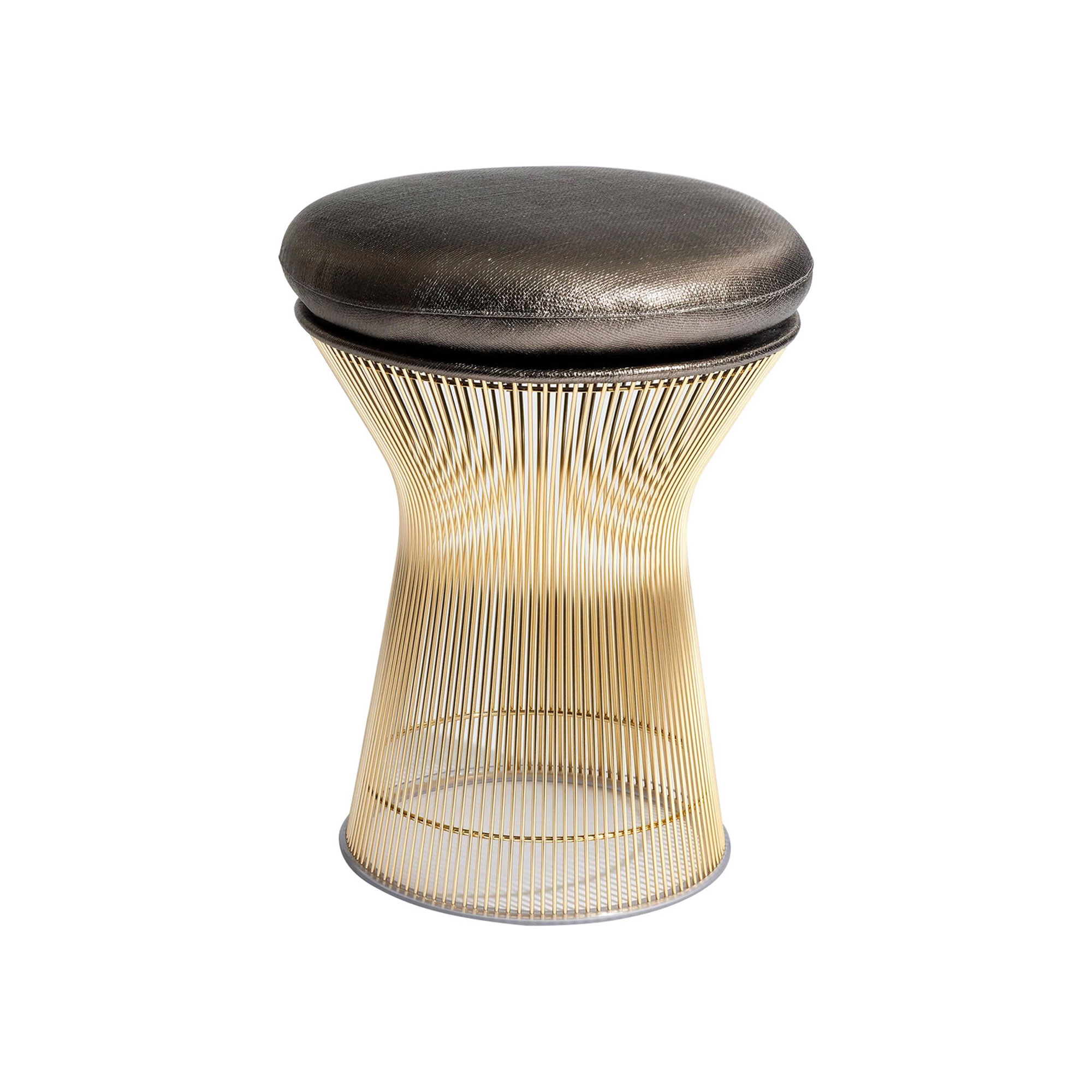 Knoll - Platner Stool - 18k guld, Tyg: Kat. B - Knoll Velvet - K78484 - Sittpallar - Warren Platner - Guld - Metall/Textilmaterial/Syntetiskt