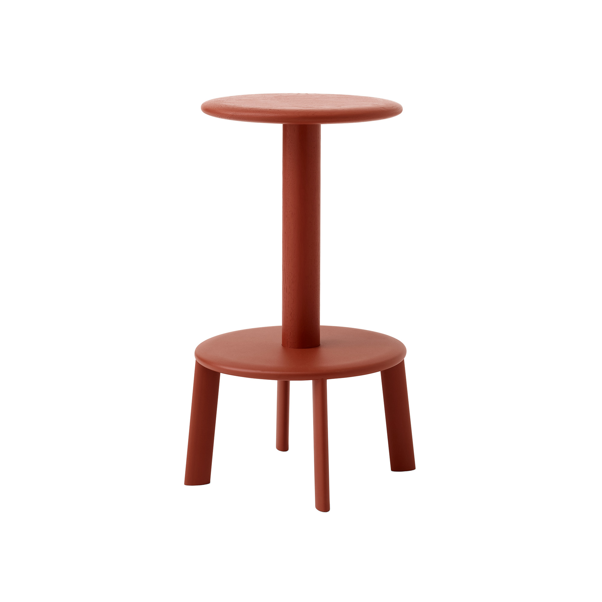 &Tradition - Massif Bar Stool AV40 Ember - Barstolar & barpallar - Anderssen & Voll - Röd - Metall/Trä/Syntetiskt