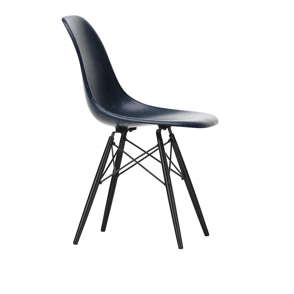 Eames Fiberglass Chair DSW stol Black Maple