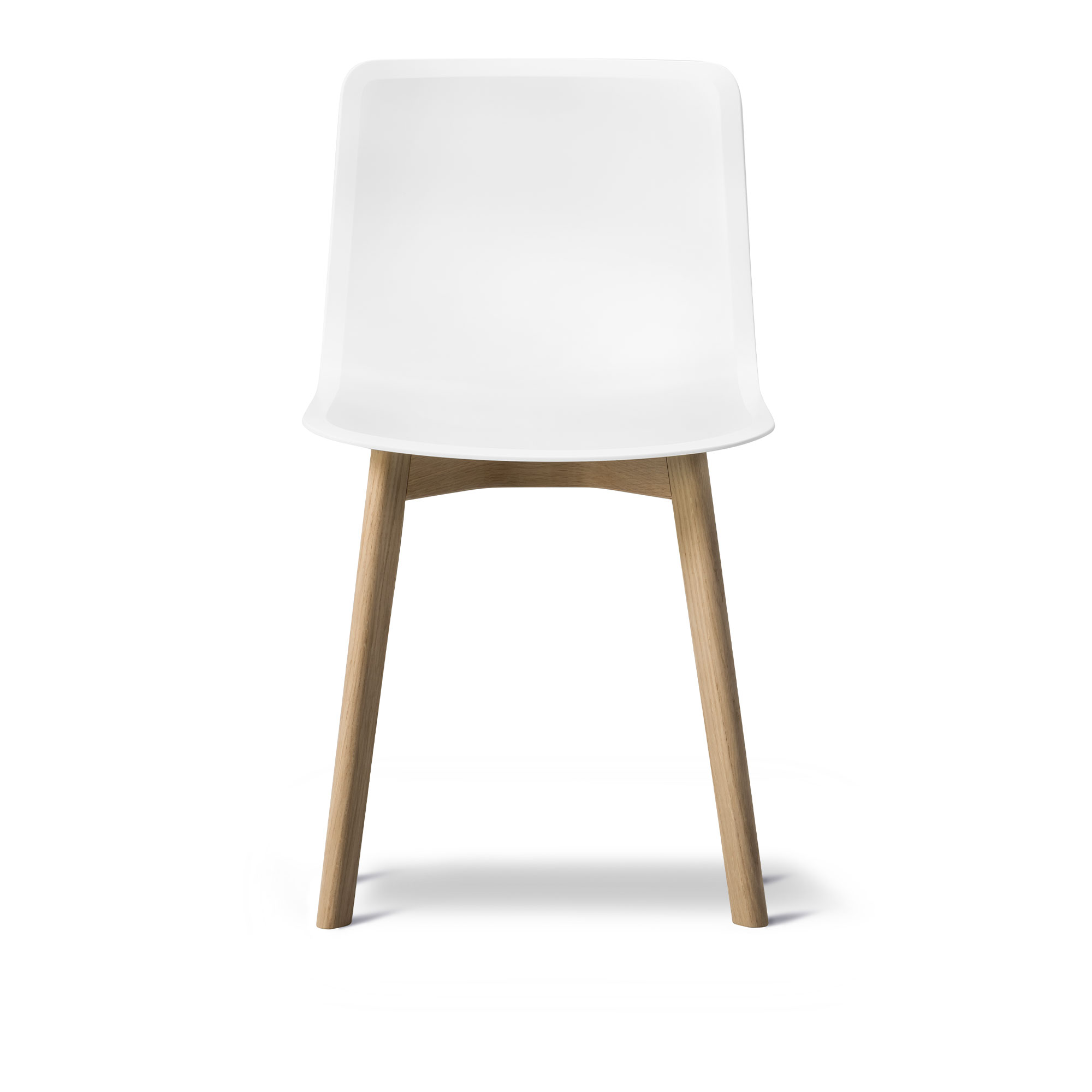 Fredericia Furniture - Pato Wood Base, White, Lackerad ek - Matstolar - Welling/Ludvik - Vit - Metall/Trä