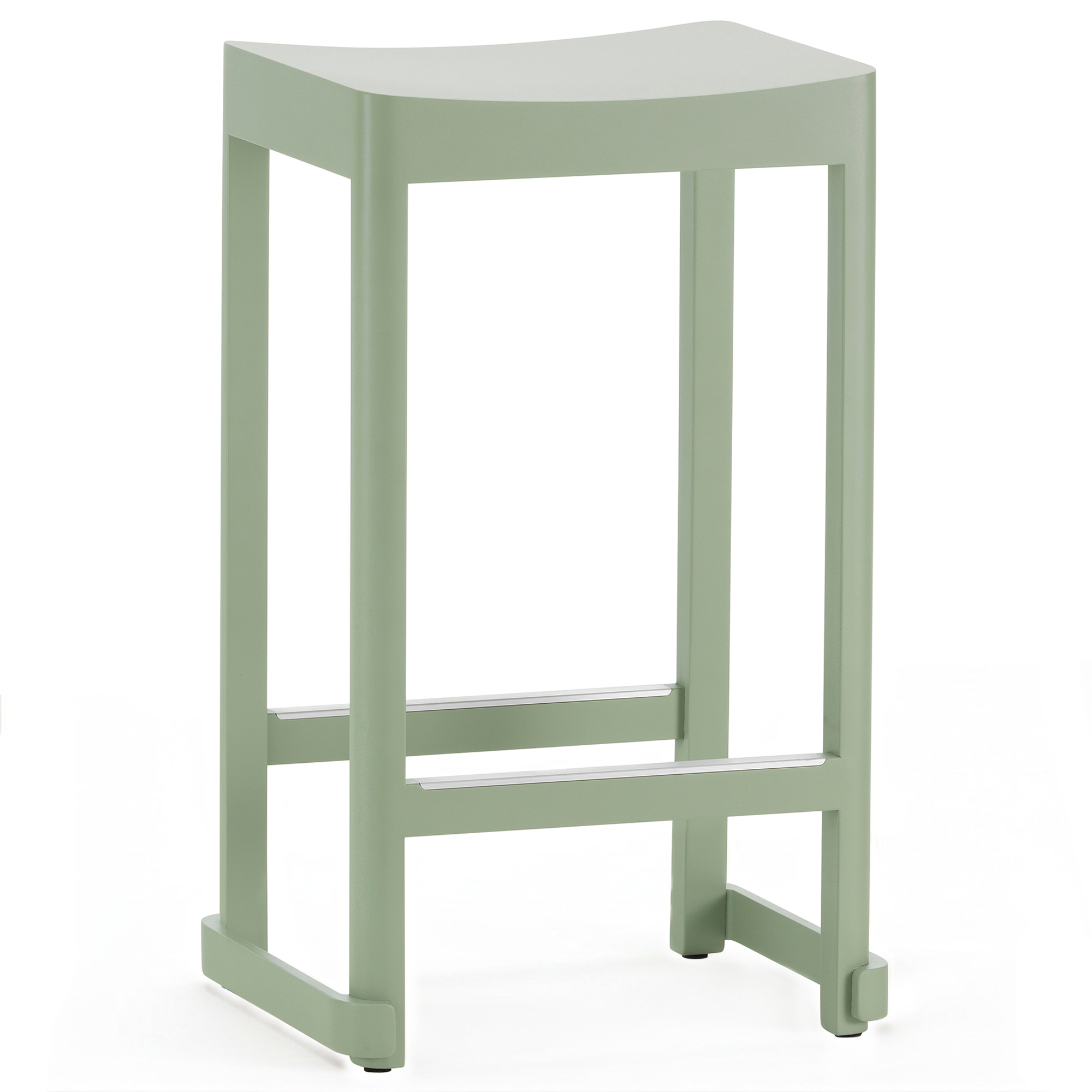 Artek - Atelier Stool 65 cm Ash Light Green Lacquered - Barstolar - TAF Studio - Gr&ouml;n - Tr&auml;