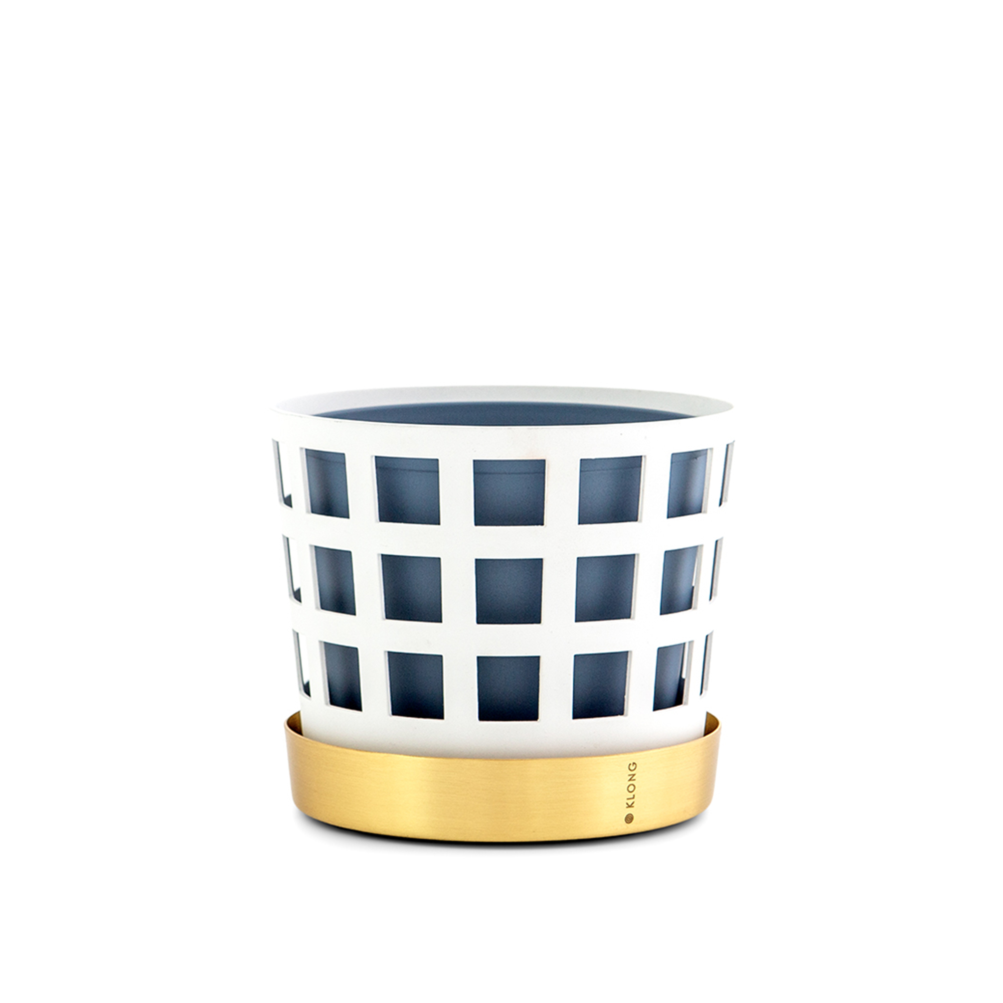 Klong - Trio Flower Pot Square - Vit - Krukor & vaser - Ania Pauser - Guld,Vit,Blå