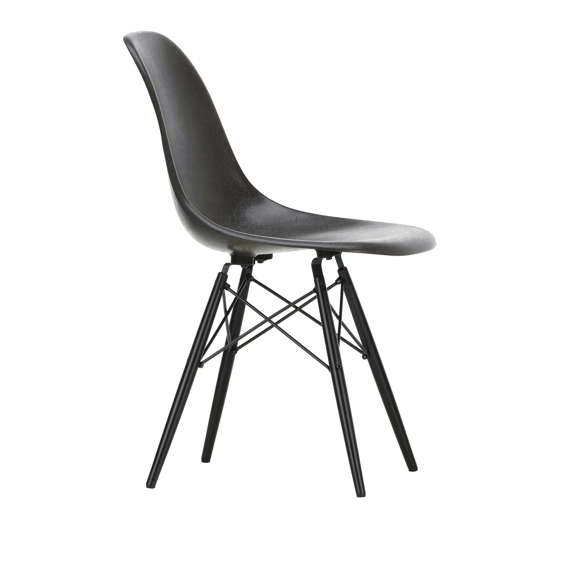 Eames Fiberglass Chair DSW stol Black Maple
