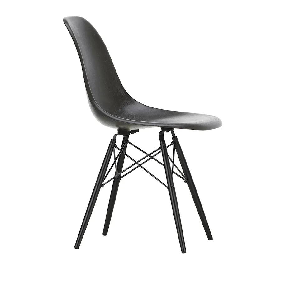 Eames Fiberglass Chair DSW stol Black Maple