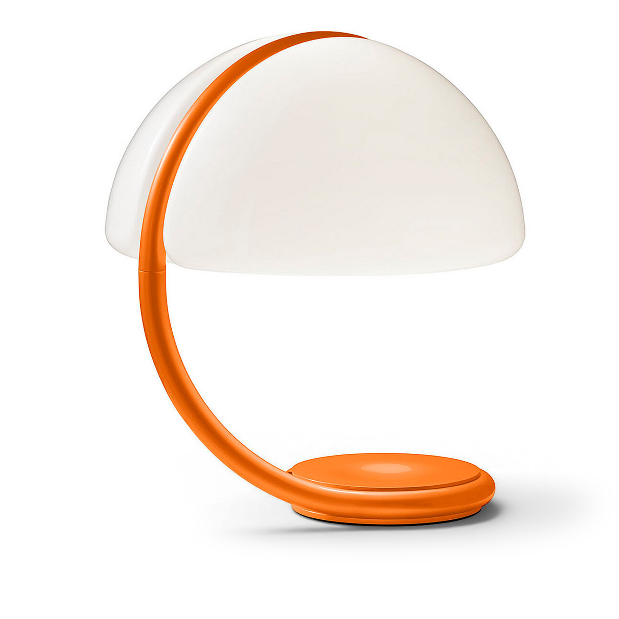 Martinelli Luce - Serpente Orange Anniversary 60 &ndash; table lamp - Bordslampor - Elio Martinelli - Orange,Vit - Metall/Syntetiskt