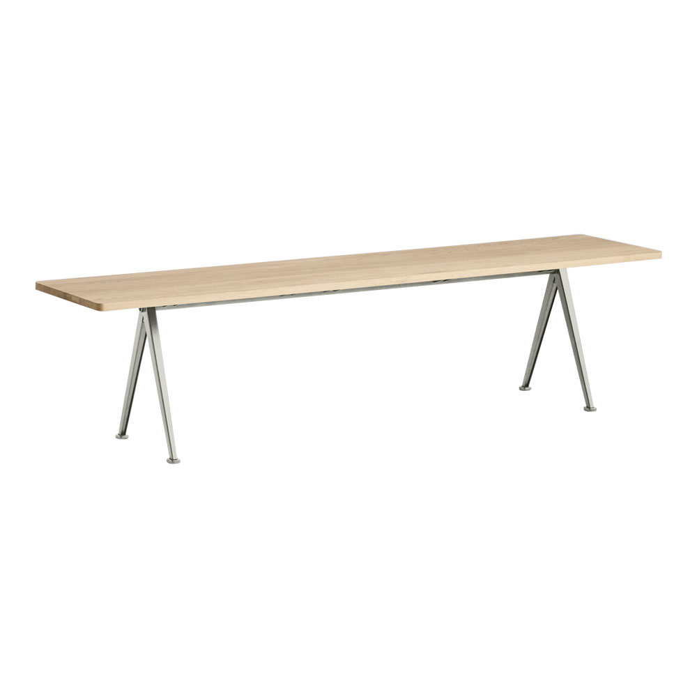 HAY - Pyramid Bench 12 190 cm Beige/Mattlackad Ek - Bänkar - Friso Kramer,Wim Rietveld - Träfärgad - Metall/Trä
