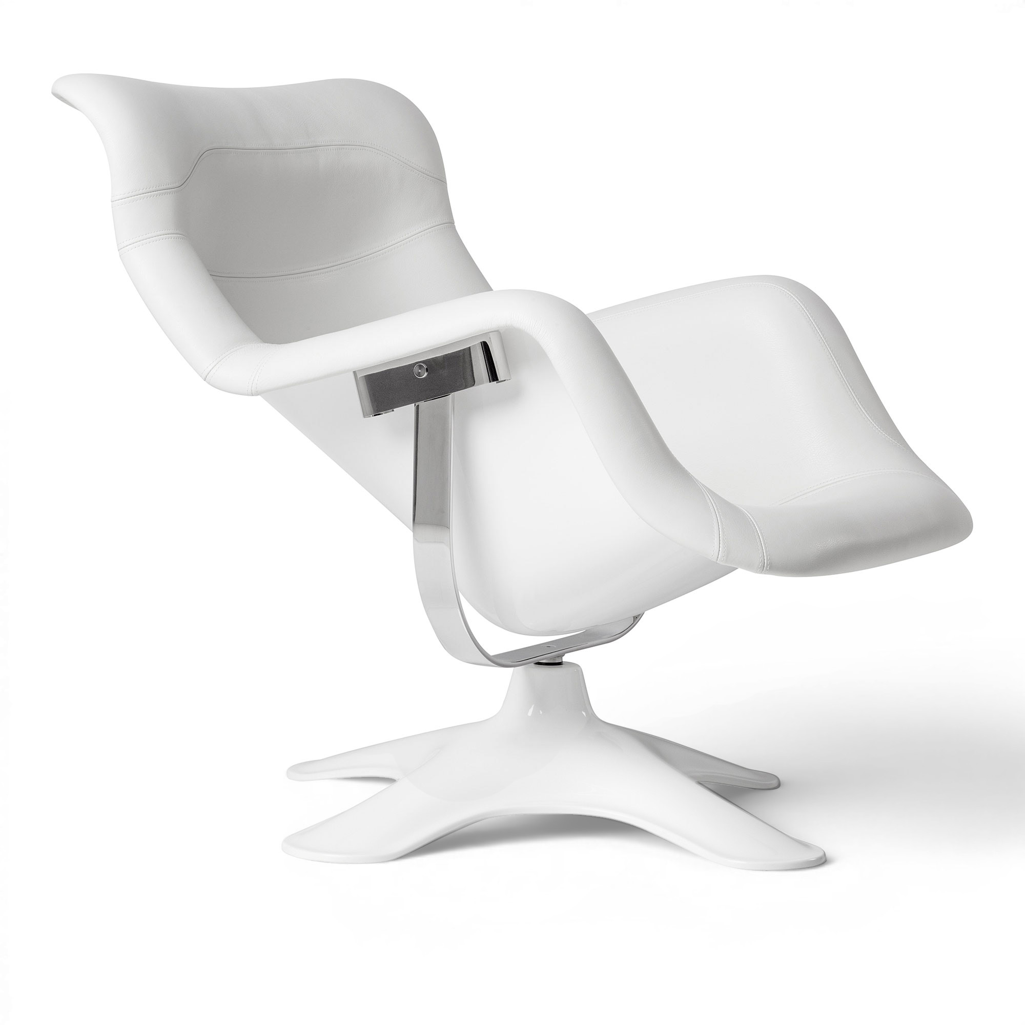 Artek - Karuselli F&aring;t&ouml;lj, L&auml;der L1, Prestige White - F&aring;t&ouml;ljer - Yrj&ouml; Kukkapuro - Vit - L&auml;der/Metall/Syntetiskt