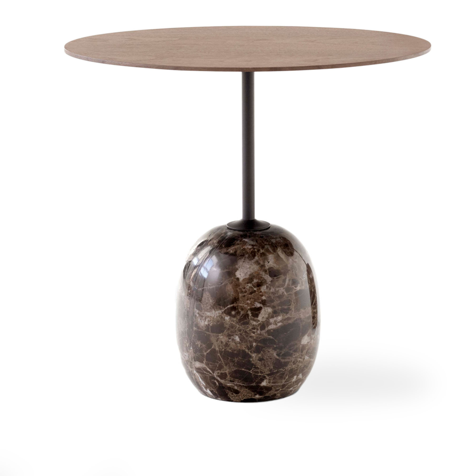 &Tradition - Lato LN9 Lacquered Walnut & Emperador Marble - Sidobord - Luca Nichetto