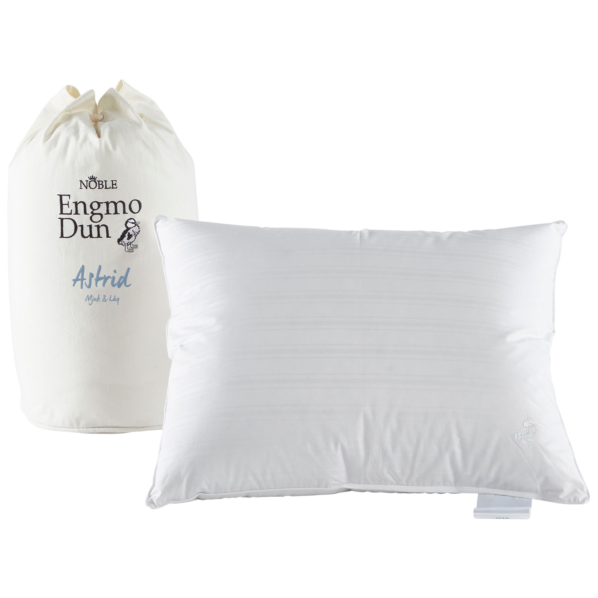 Engmo Dun - Astrid Dunkudde, Mjuk&Låg, 50x70 cm - Kuddar - Vit | Textilier - Sovrumstextilier - Kuddar | Möbelexperten