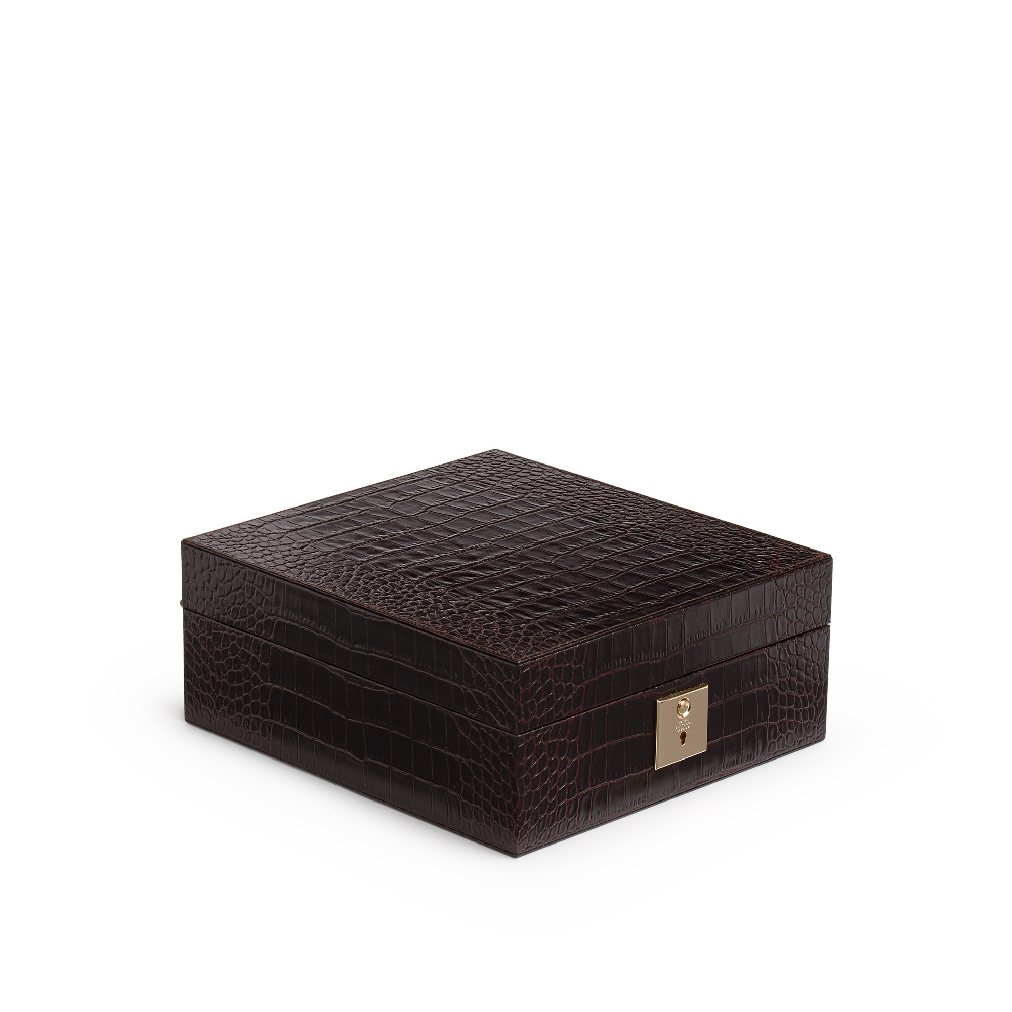 Smythson - Mara Lockable Watch Box - Brown - Smyckesskrin - Brun