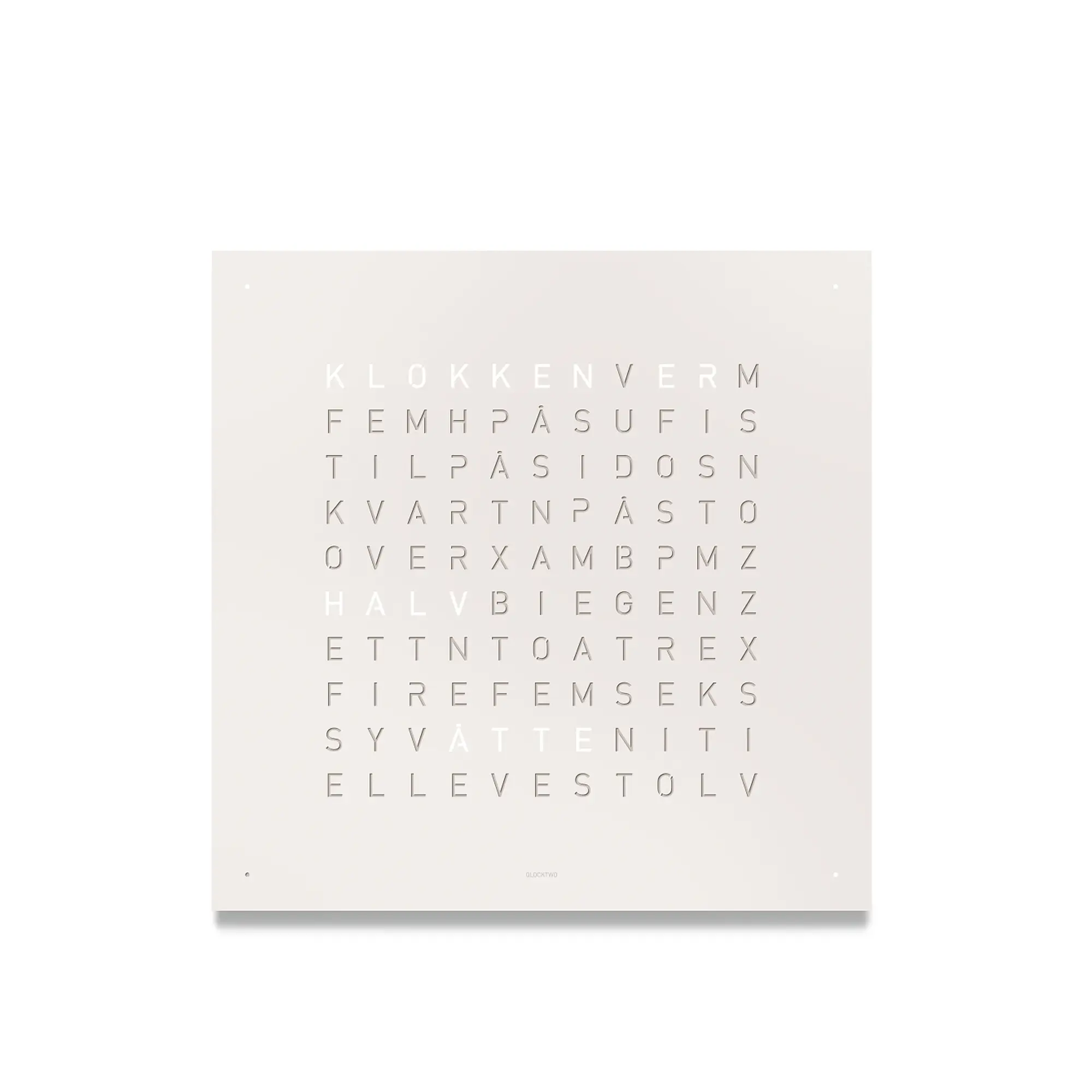 Qlocktwo Classic - White Pepper