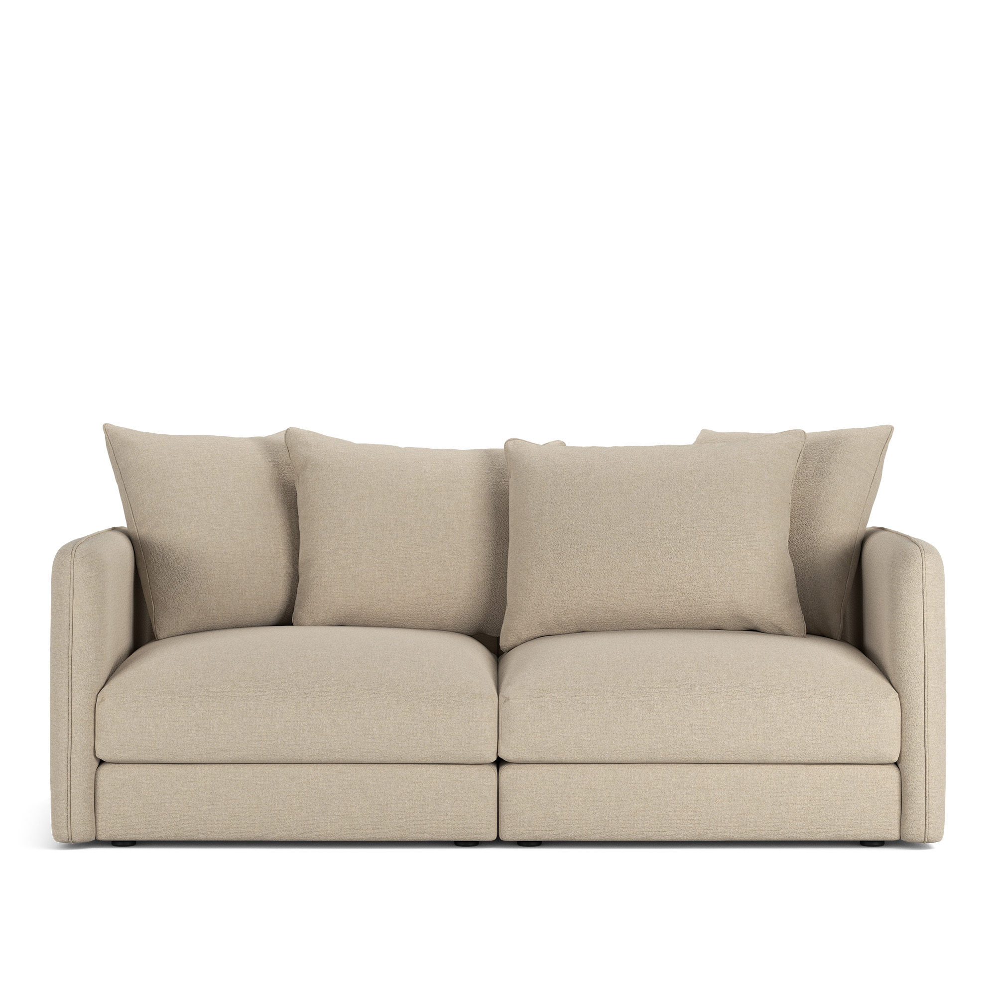 NOGA - Pavarotti 2-Seater, Removable Cover, Cushion Variant 01, Lario 107 - Soffor - Beige