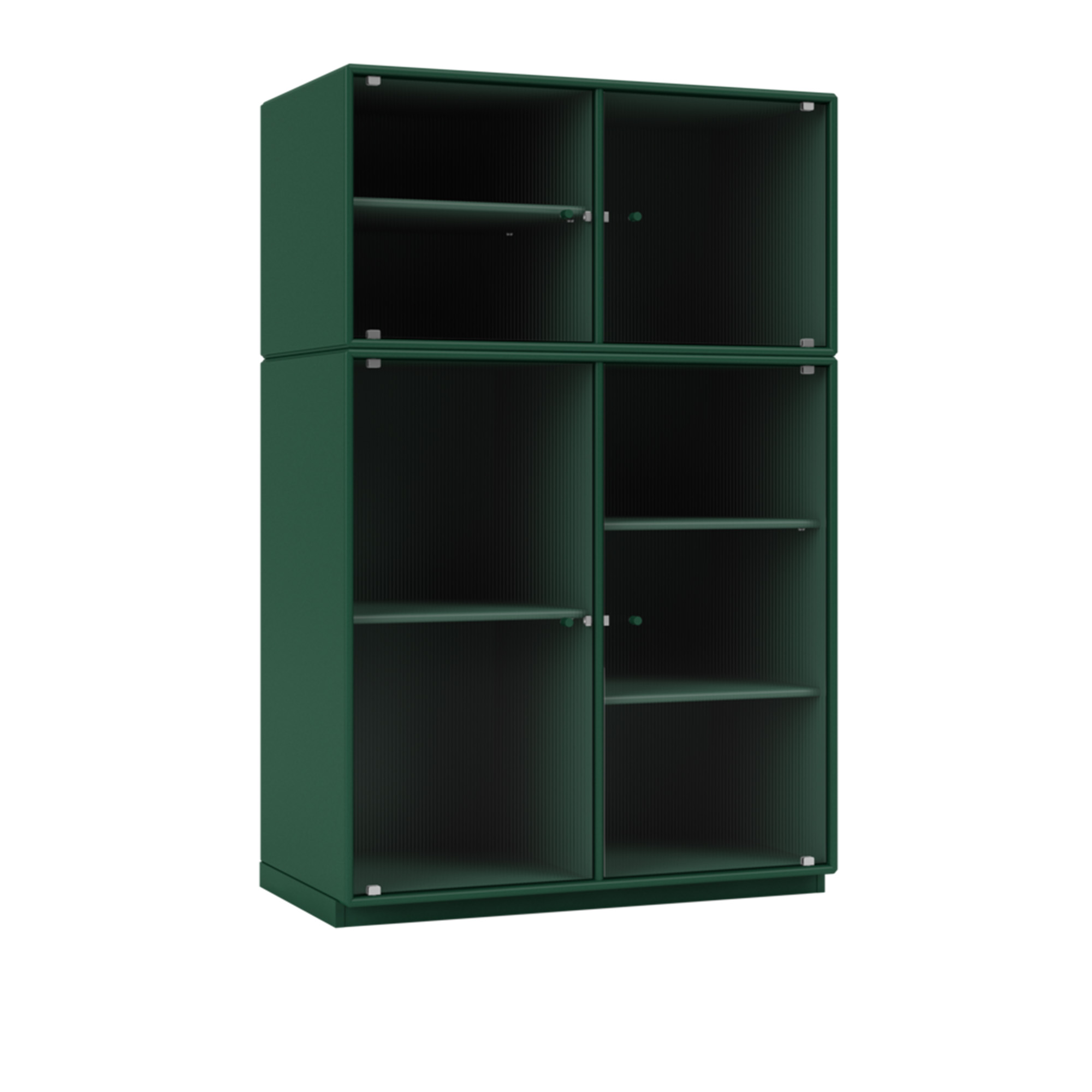 montana - ripple iii – vitrine cabinet 136-pine 06 plinth 3 cm - skåp och vitrinskåp - peter j. lassen - grön - trä