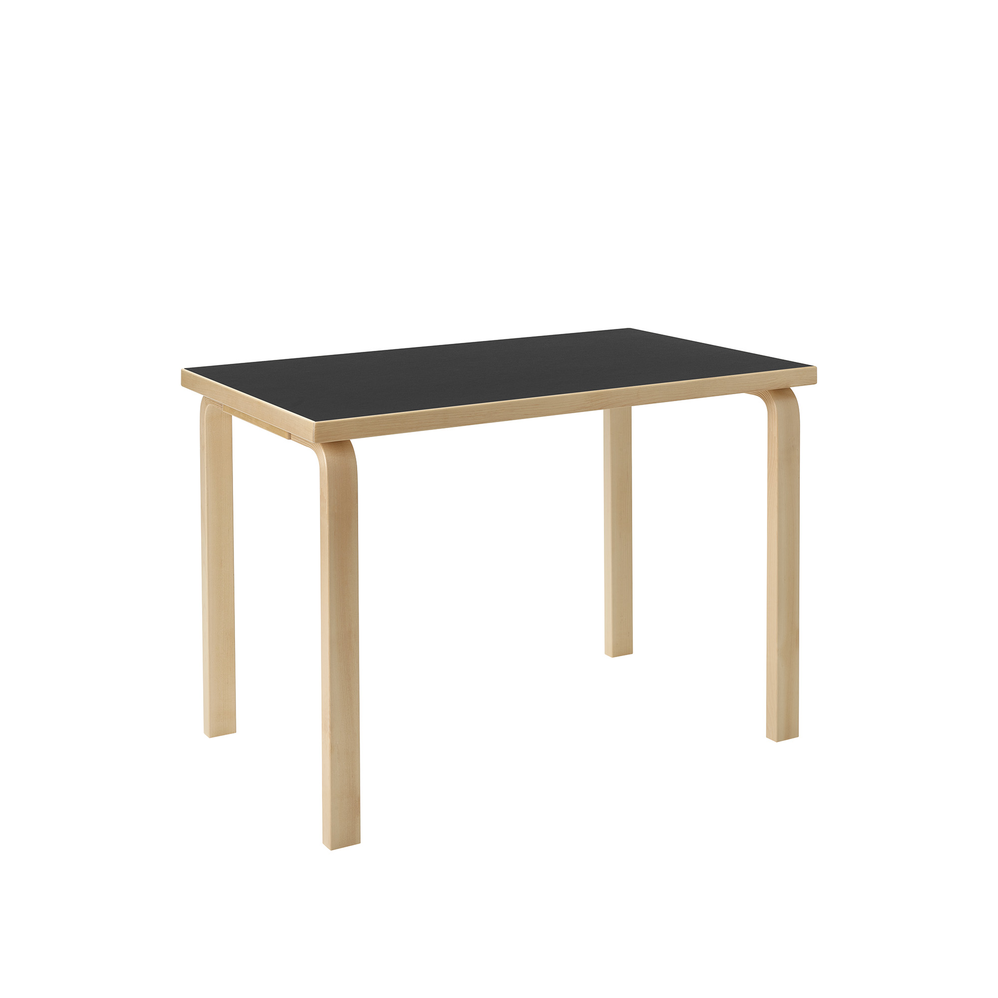 Artek - Aalto bord rektangulärt 80B svart linoleum - Matbord - Alvar Aalto - Svart - Trä