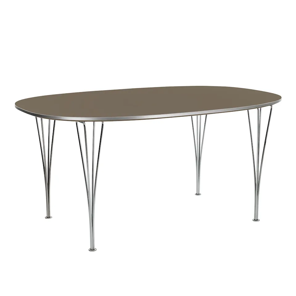 B611 Superellips matbord 90 x 135 cm Chrome