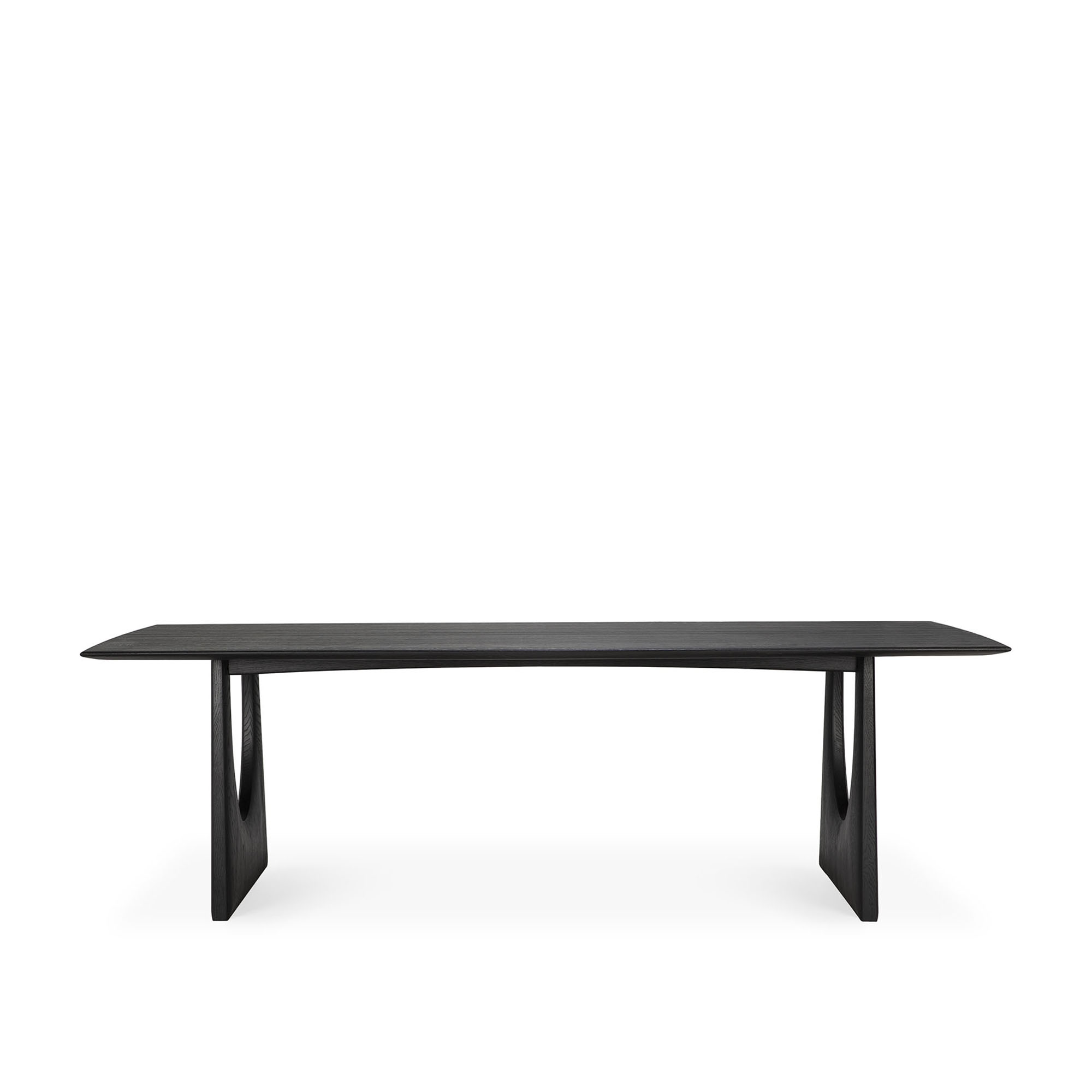 ethnicraft - oak geometric black dining table 250x100 - varnished - matbord - alain van havre - svart - trä