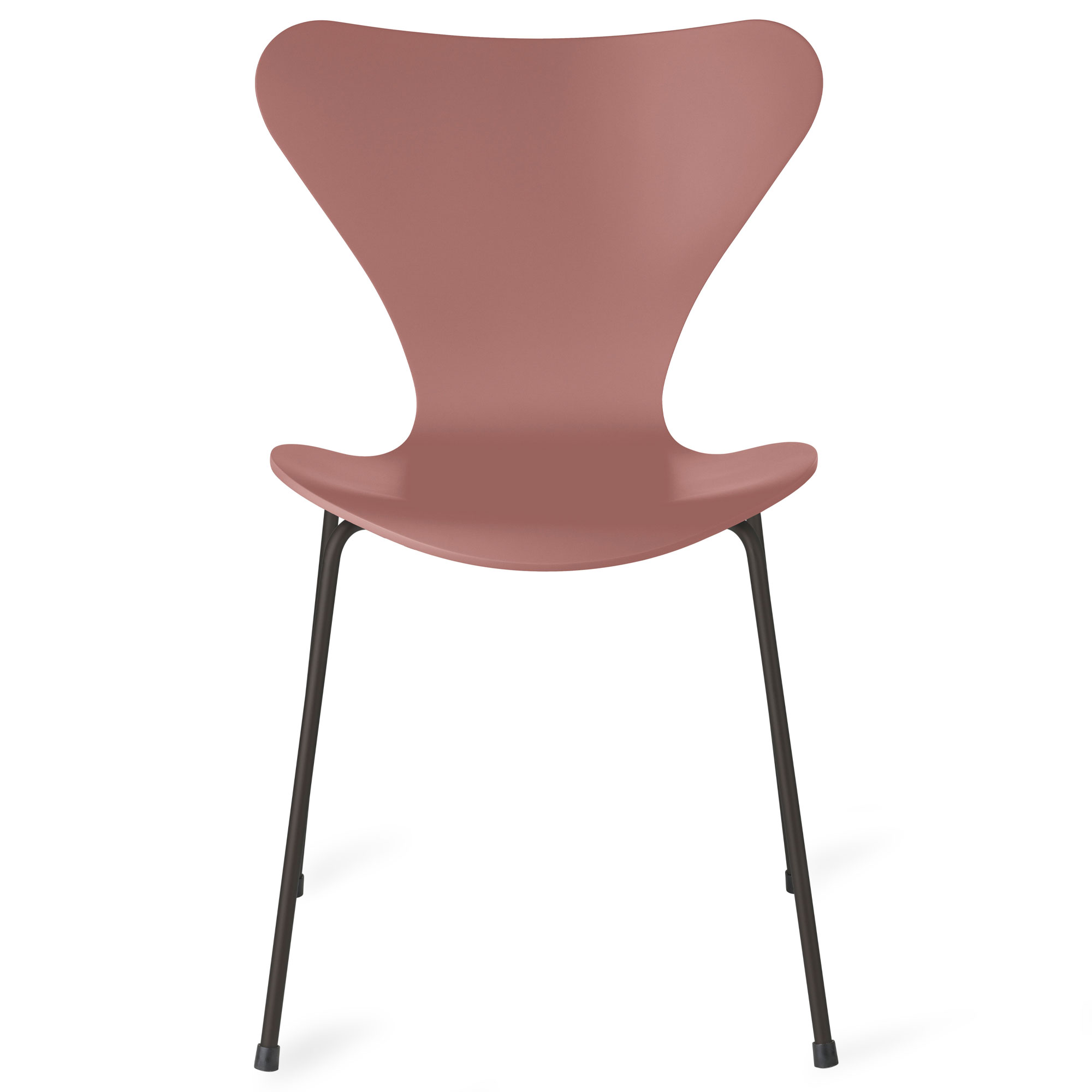 Fritz Hansen - Sjuan 3107 stol lackerad bokfanér warm graphite / wild rose - Matstolar - Arne Jacobsen - Rosa - Metall/Trä | Möbler - Stolar Och Pallar - Matstolar | Möbelexperten