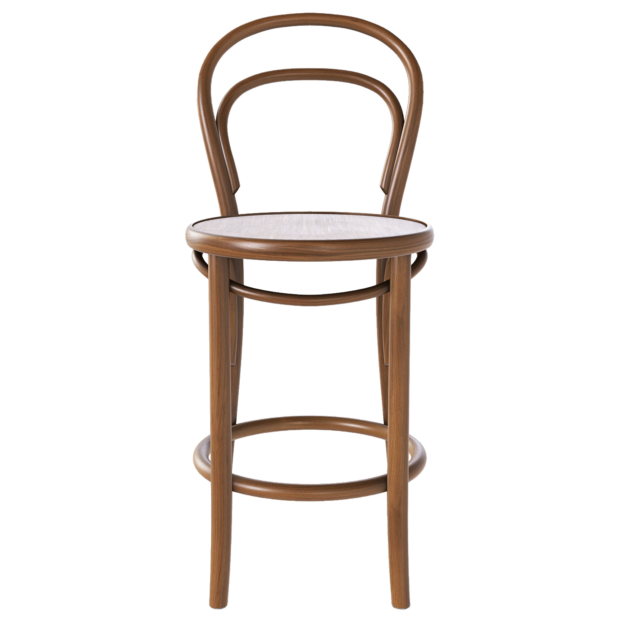 Ton - Ton Barstool 14 Low - Nougat B114 - Barstolar - Michael Thonet - Brun - Tr&auml;
