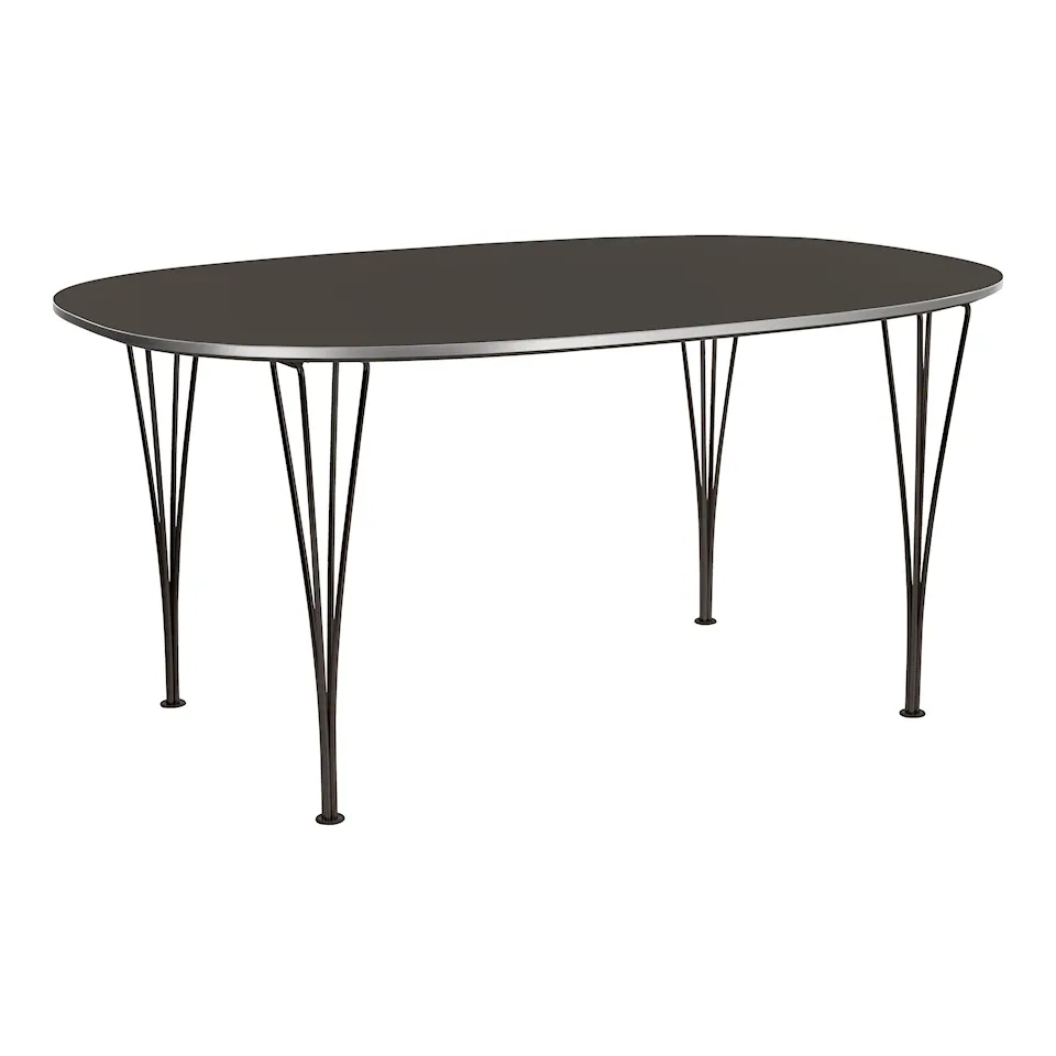B611 Superellips matbord 90 x 135 cm Black