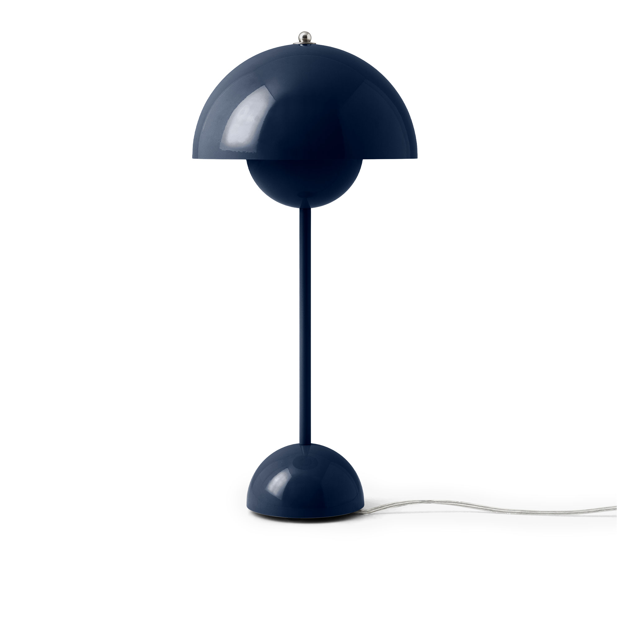 &Tradition - Flowerpot Table Lamp VP3 Steel Blue - Bordslampor - Verner Panton - Blå - Metall