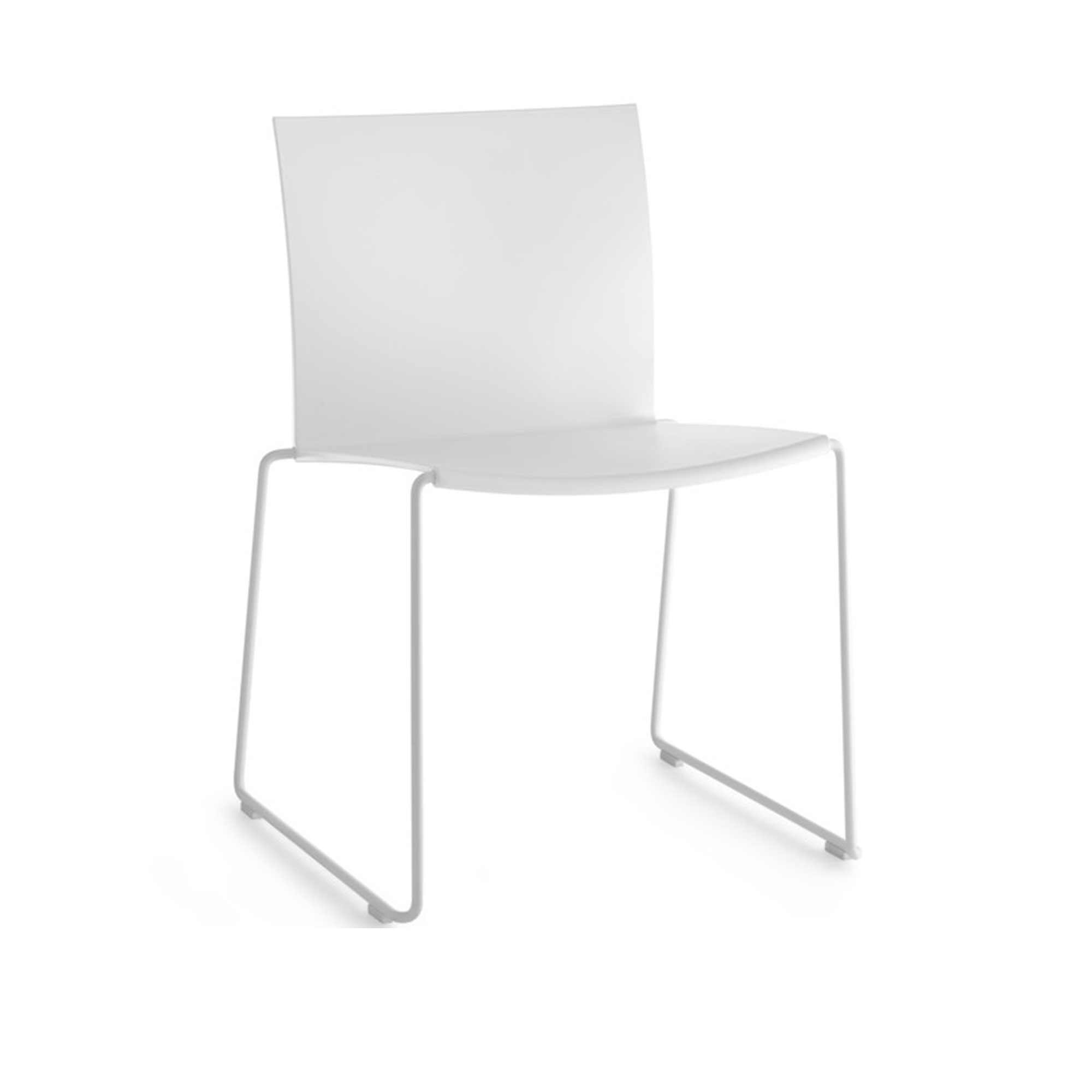 MDF Italia - M1 Chair, White Shell, Matt White Base - Matstolar - Piergiorgio Cazzaniga - Vit - Metall/Plast