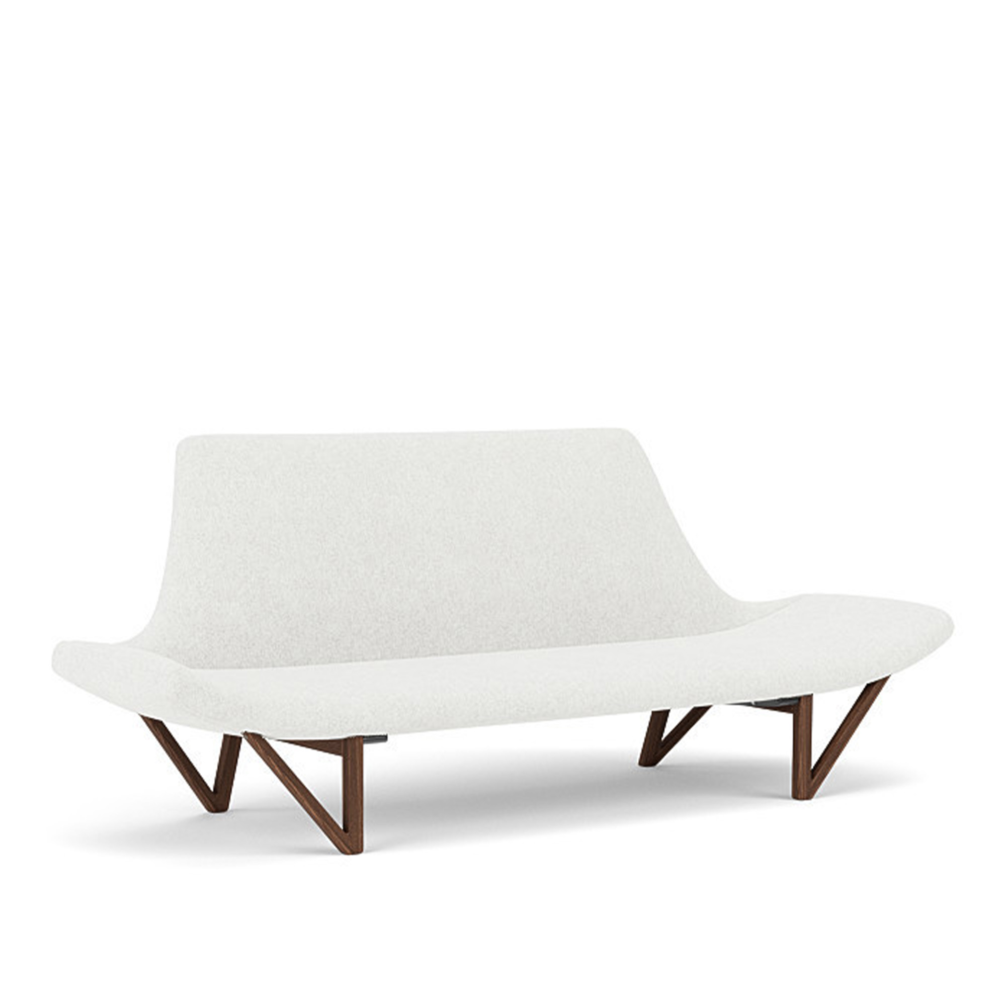 Audo Copenhagen - Pagode Sofa Walnut / Hallingdal 0110 - Soffor - Edvard Kindt-Larsen,Tove Kindt-Larsen - Grå