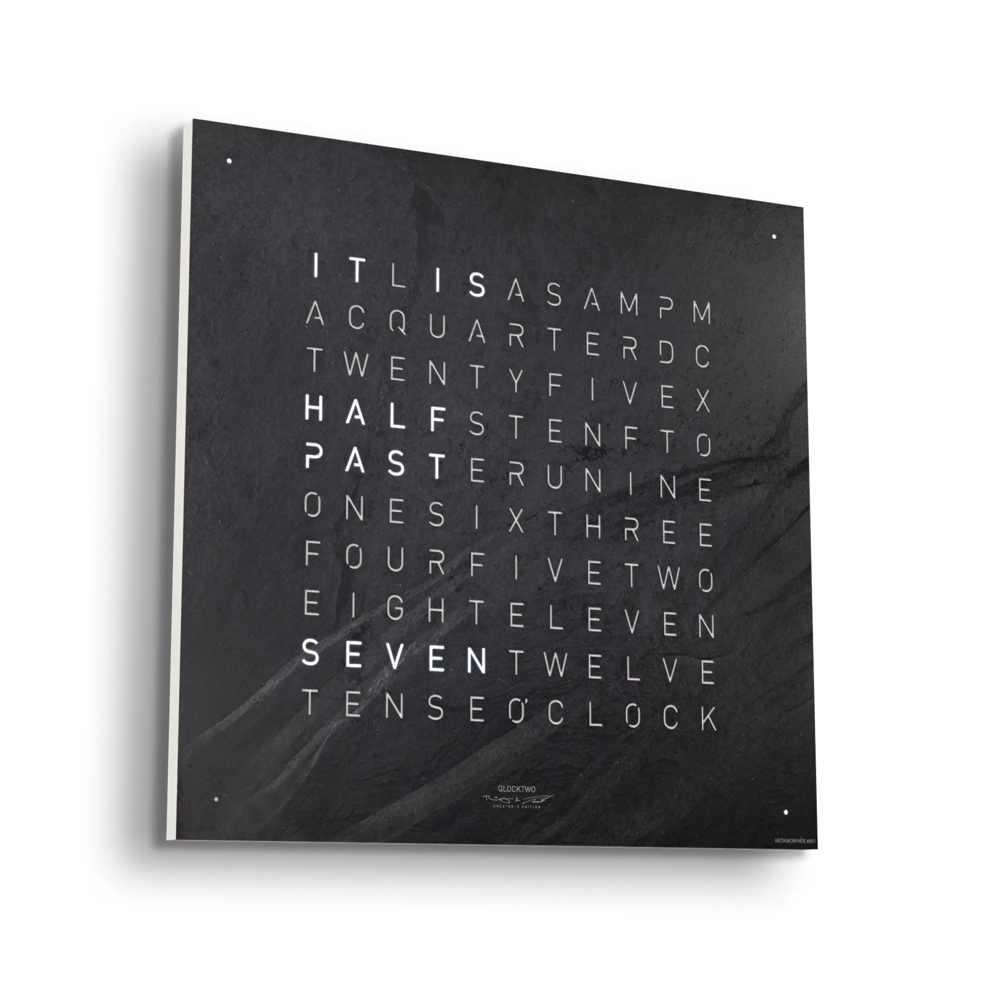 Qlocktwo Earth 45 Creator's Edition – Metamorphite