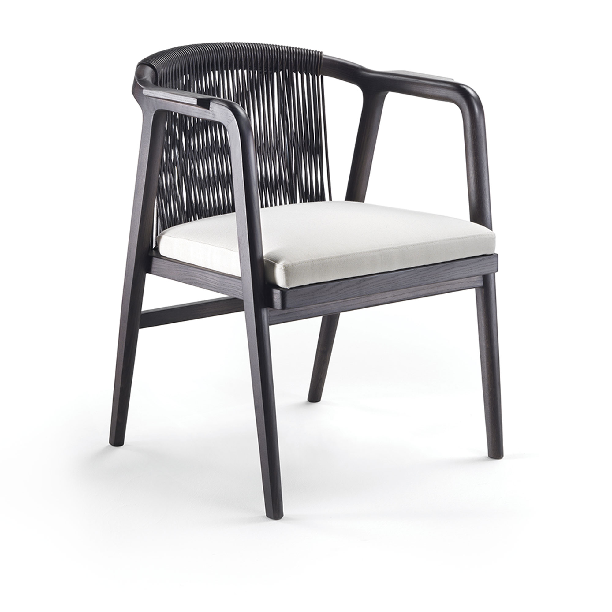 Flexform - Crono Small Armchair - Ash Elettra 201 - Spisestoler - Antonio Citterio - Beige - Lær/Metall/Tre/Skum
