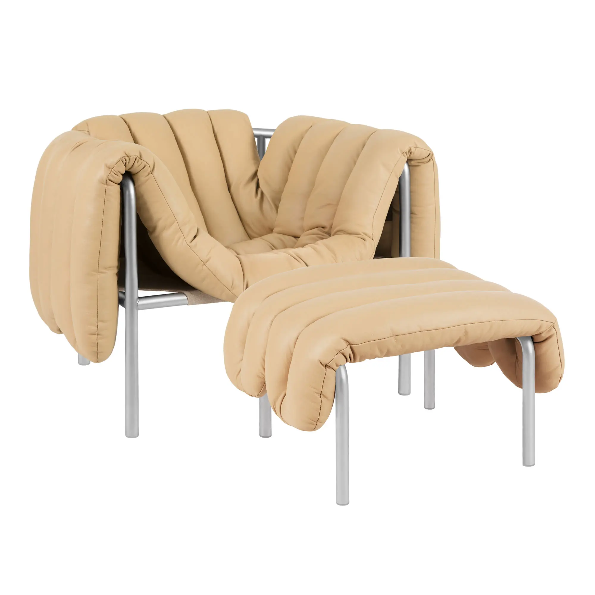 Puffy Lounge Chair + Ottoman