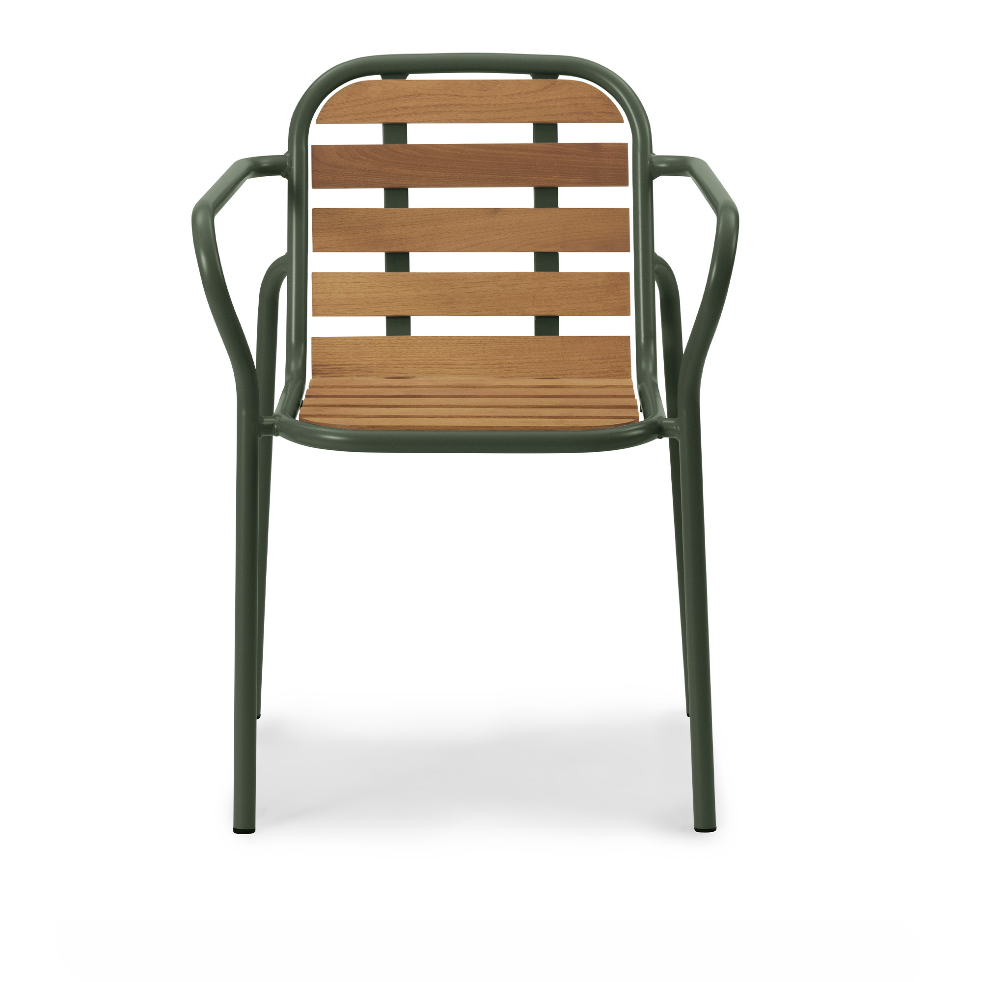 Normann Copenhagen - Vig Armchair Robinia - Dark Green - Matstolar utomhus - Simon Legald - Grön - Metall/Trä | Utemöbler - Utestolar - Matstolar Utomhus | Möbelexperten