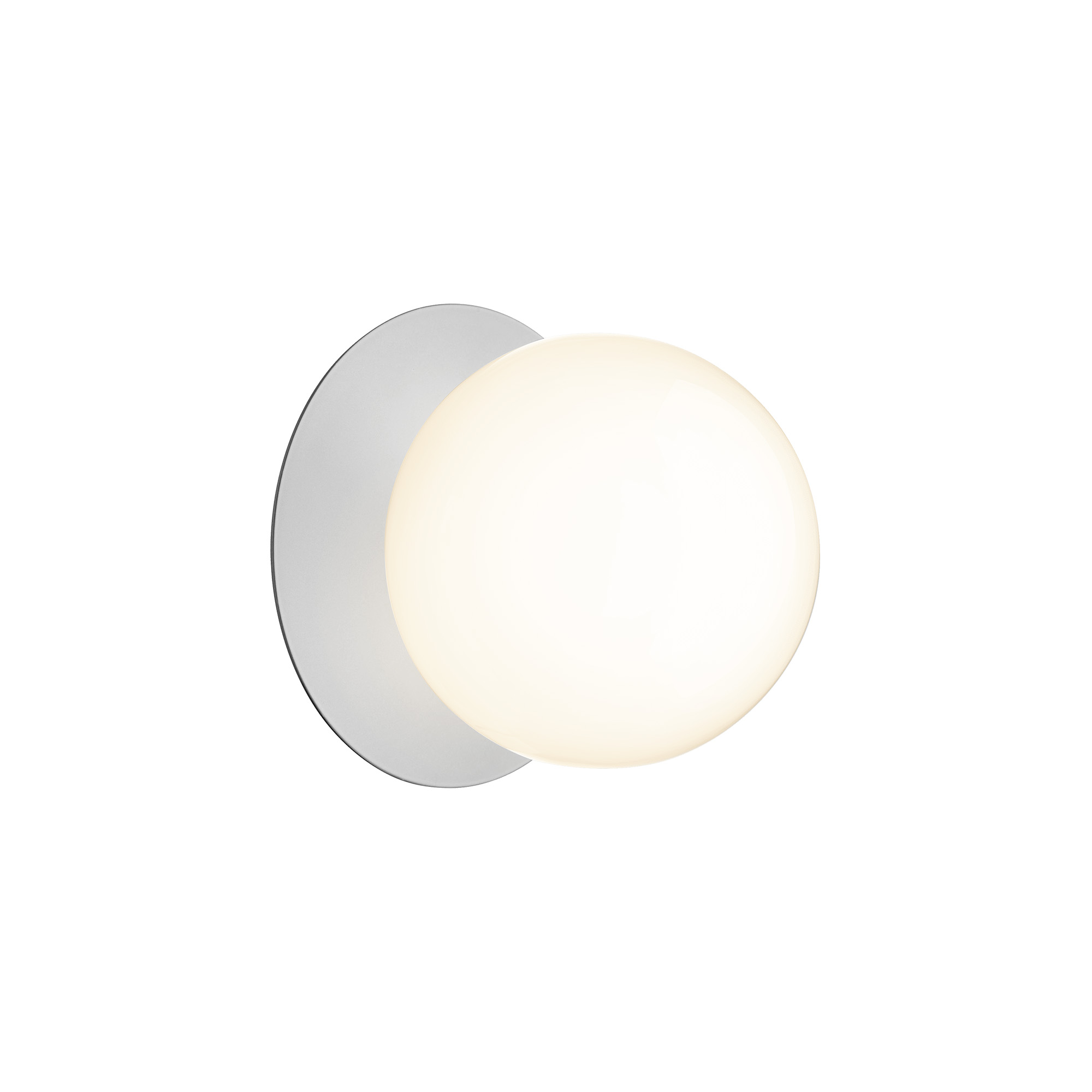 Nuura - Liila 1 wall lamp large silver/opal white - Vägglampor - Sofie Refer - Silver - Glas/Metall