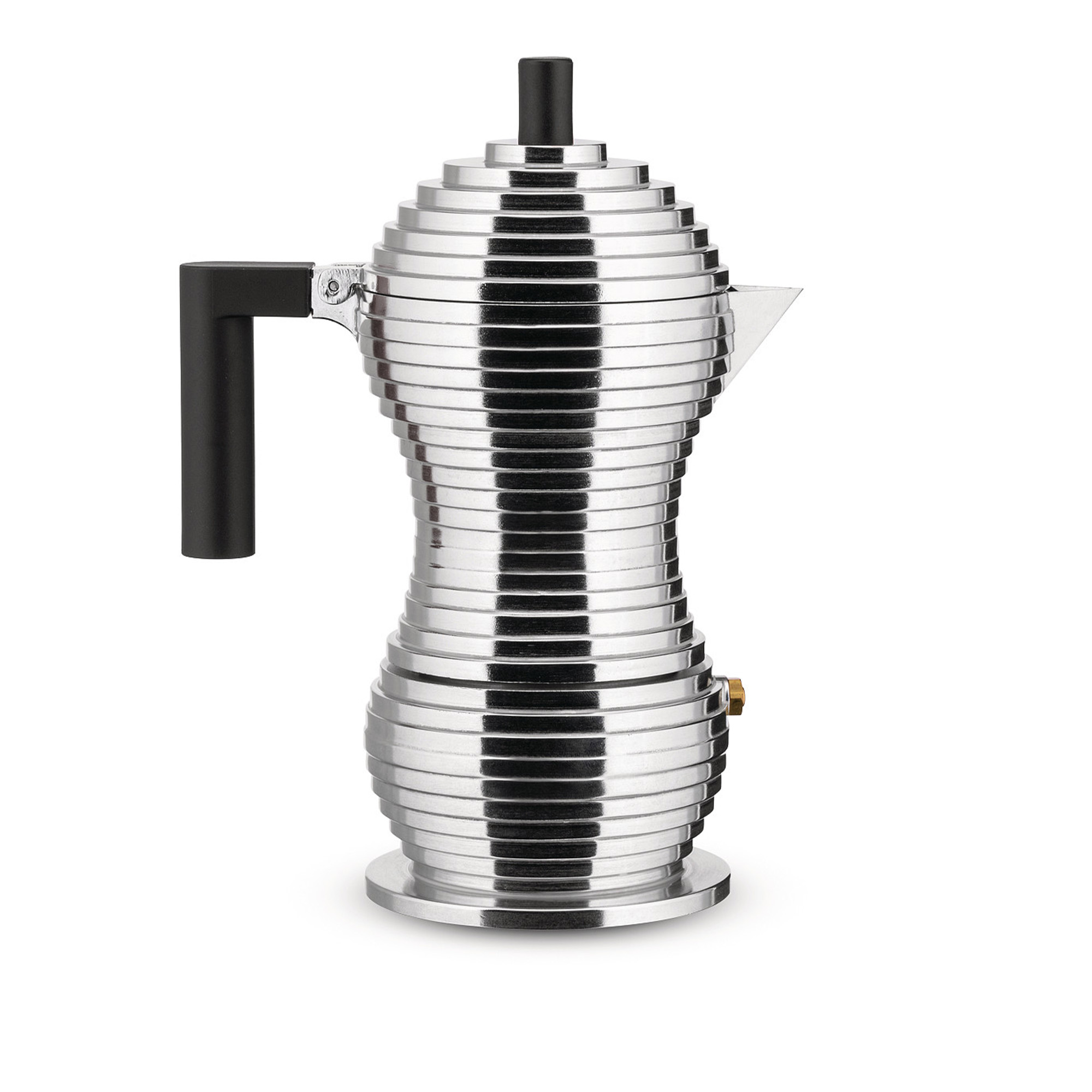 Alessi - Pulcina Espresso kaffetrakter Sølv - 1 kopp - Kaffemaskiner & kaffebryggere - Michele De Lucchi - Sølv,Svart - Metall