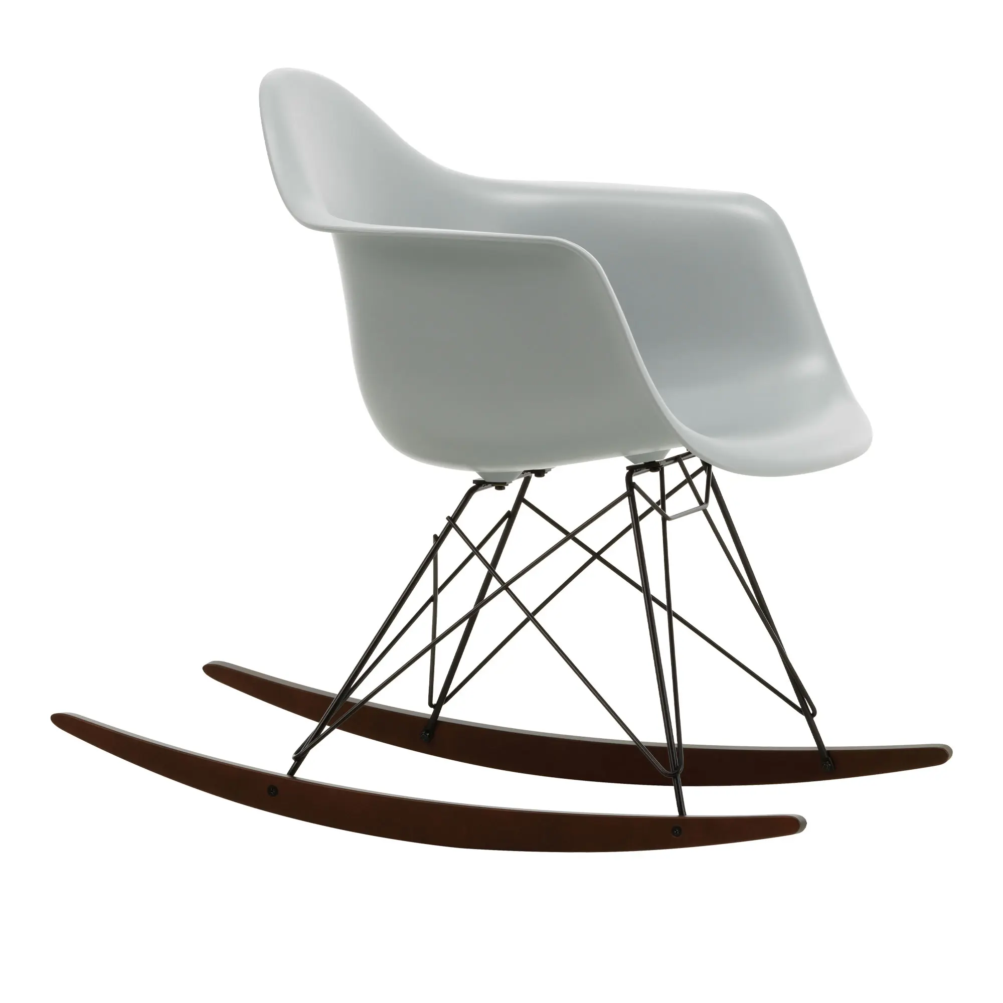 Eames RE Plastic Armchair RAR gyngestol Basic Dark/Dark Maple