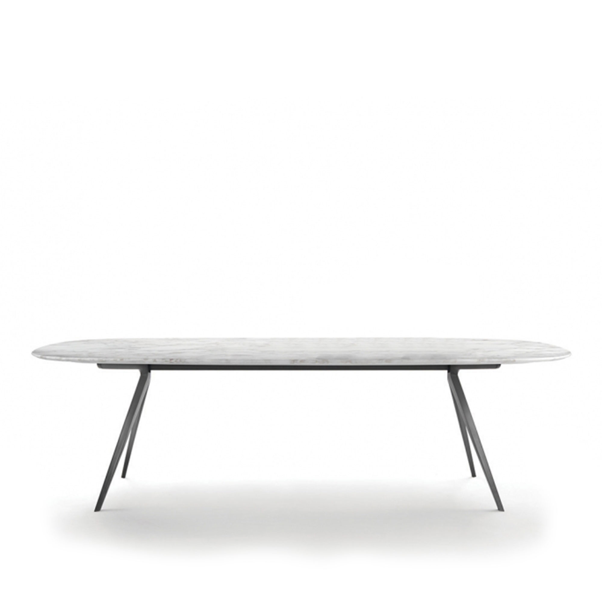 Flexform - Zefiro Dining Table Oval 200x100x74 Frame: Chromed, Top: Carrara - Matbord - Antonio Citterio - Metall/Sten
