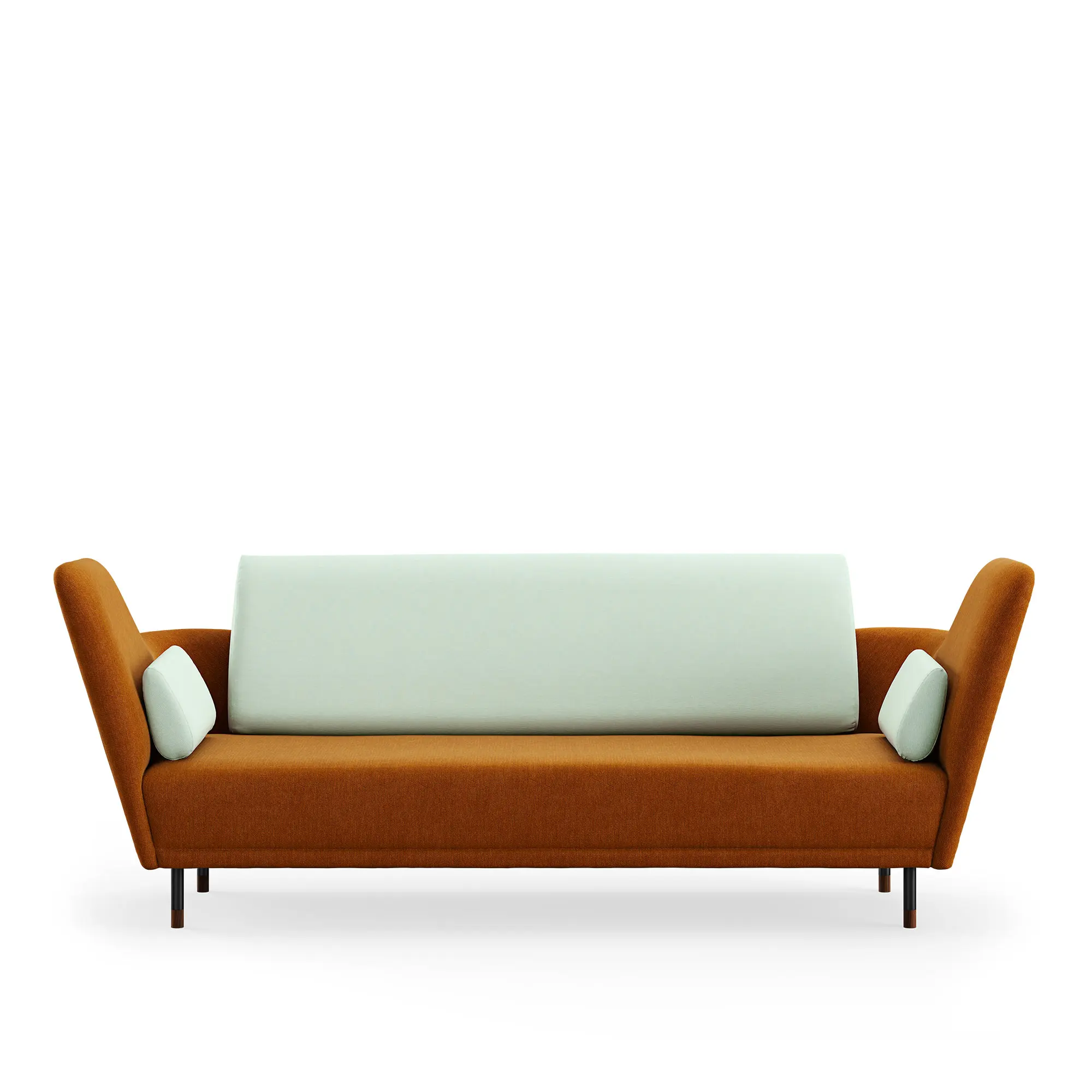 57 soffa Brownished Steel/Walnut