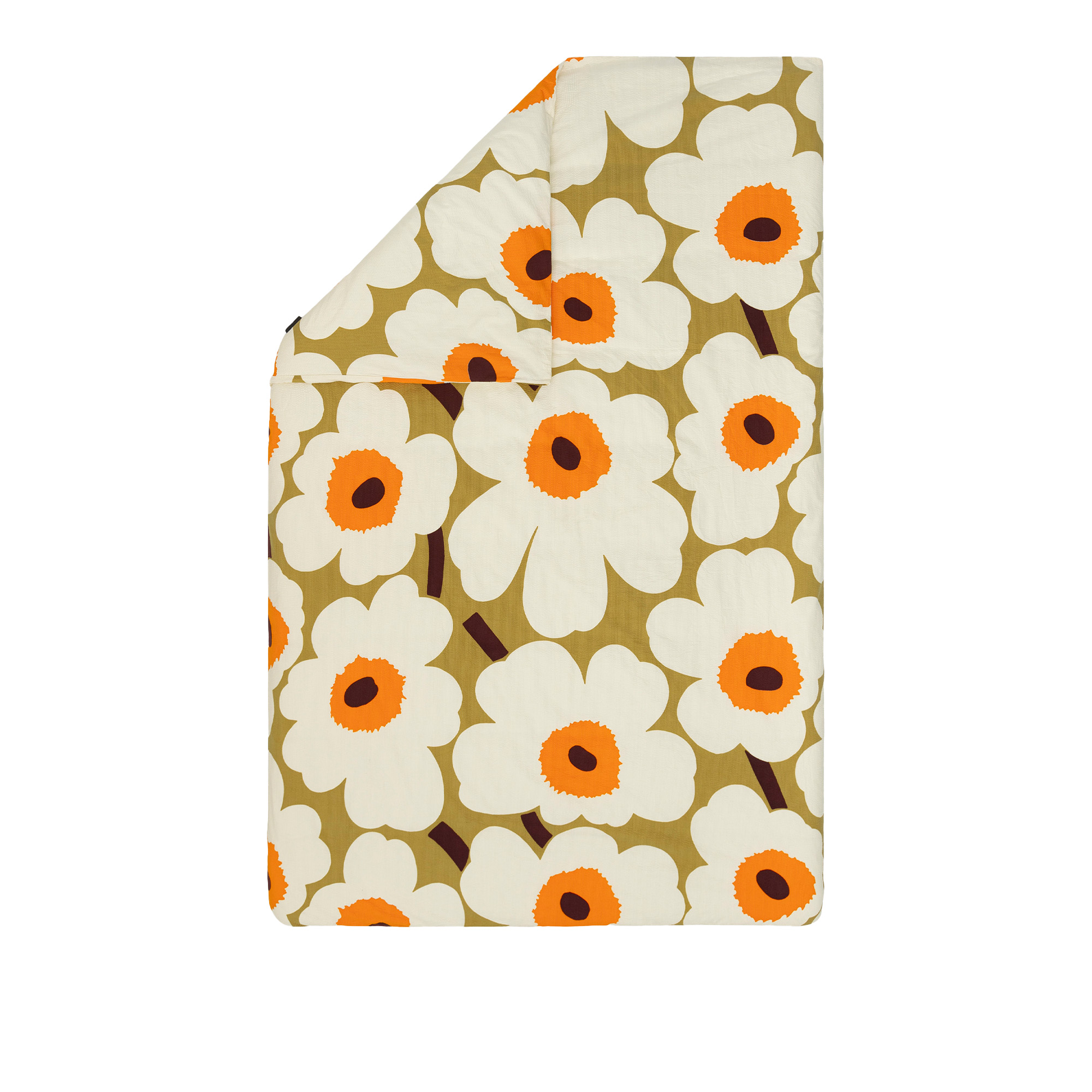 Marimekko - Unikko dc 135/140 x 200 cm Caramel, Cream & Warm Orange - Påslakan - Maija Isola - Beige | Textilier - Sovrumstextilier - Påslakan | Möbelexperten