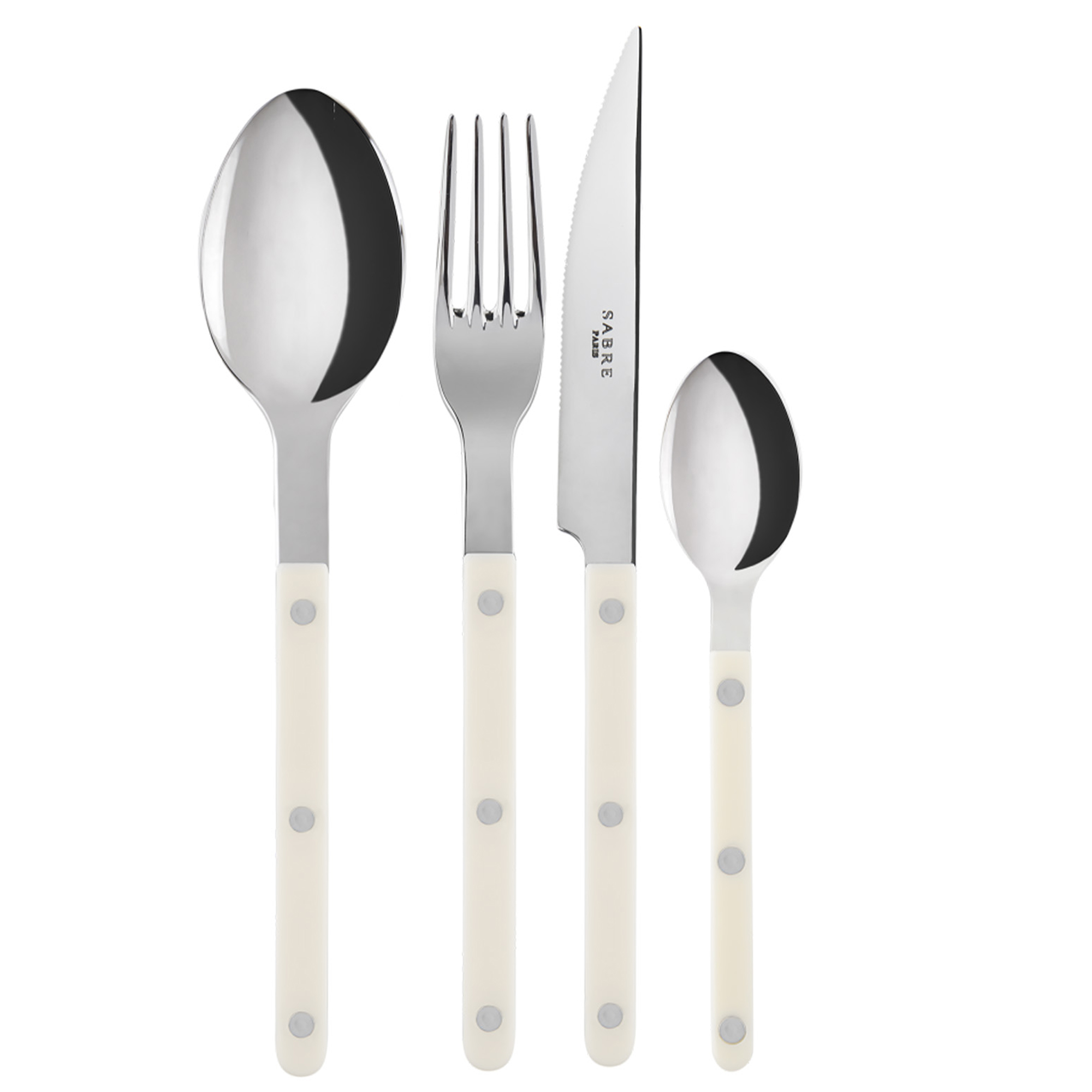 Sabre Paris - Bistrot solid bestickset 24 delar ivory - Bestickset | Servering - Bestick - Bestickset | Möbelexperten