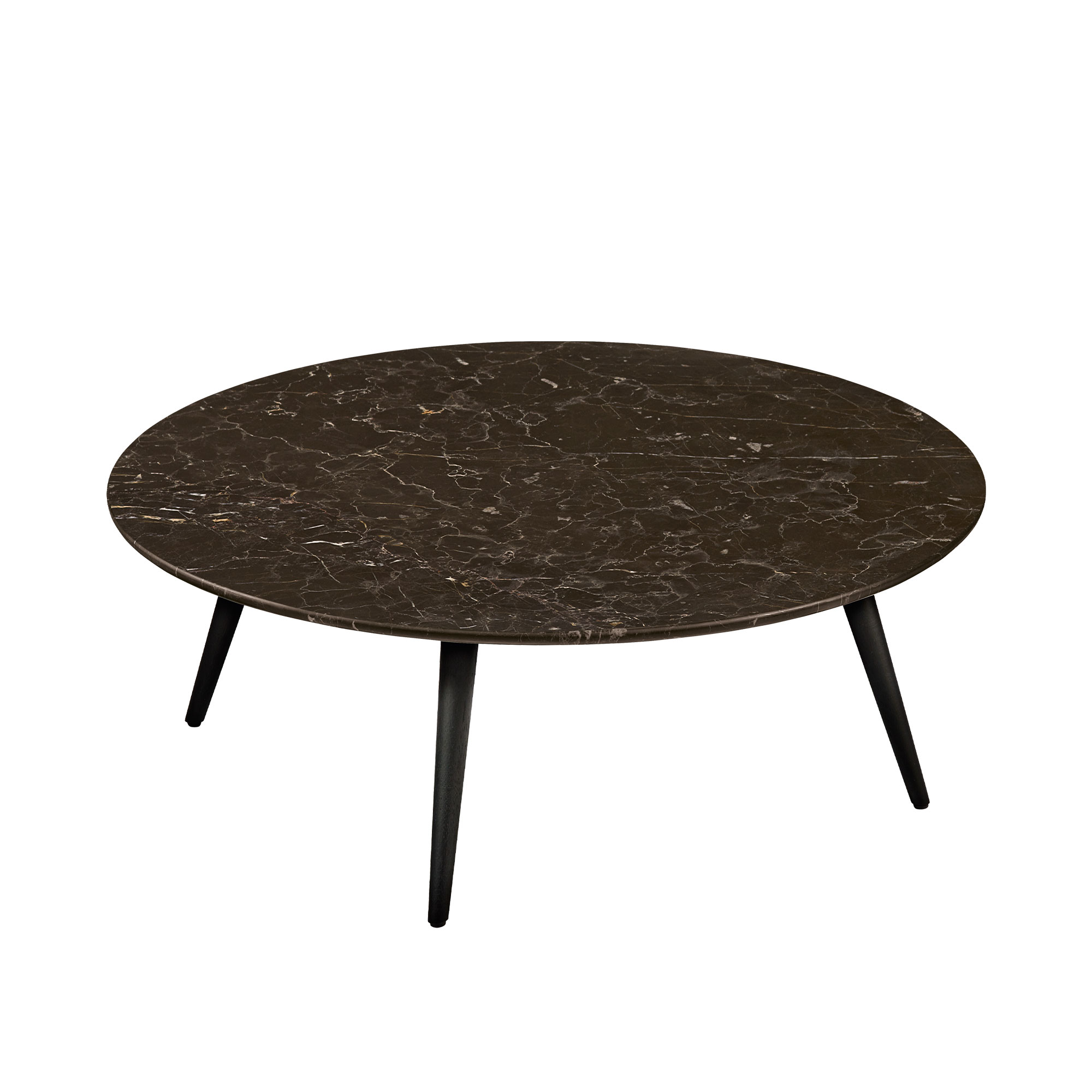 Walter Knoll - 375 Side Table T2, Noir Saint Laurent, Oak Burned, H: 33, Ø: 97 - Sofabord - Walter Knoll Team - Svart - Tre/Stein