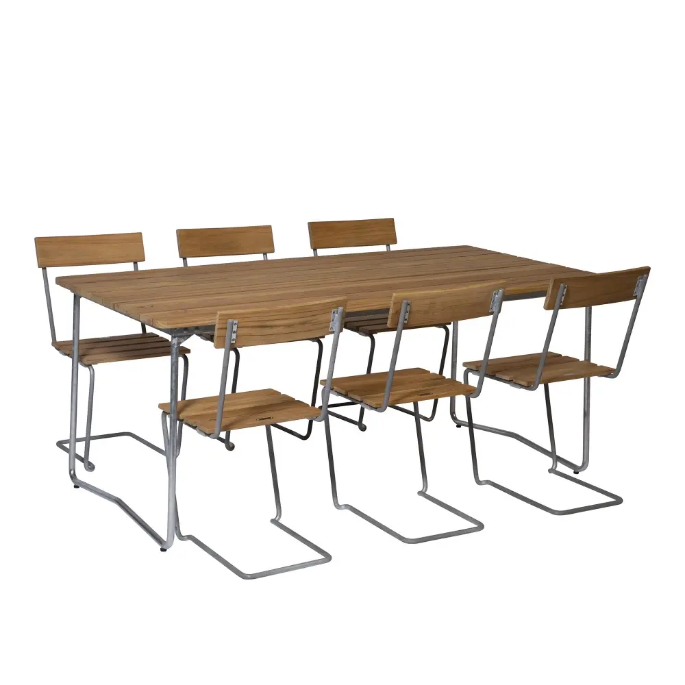 Klassisk spisestuesett B31 bord og 6 stoler 1