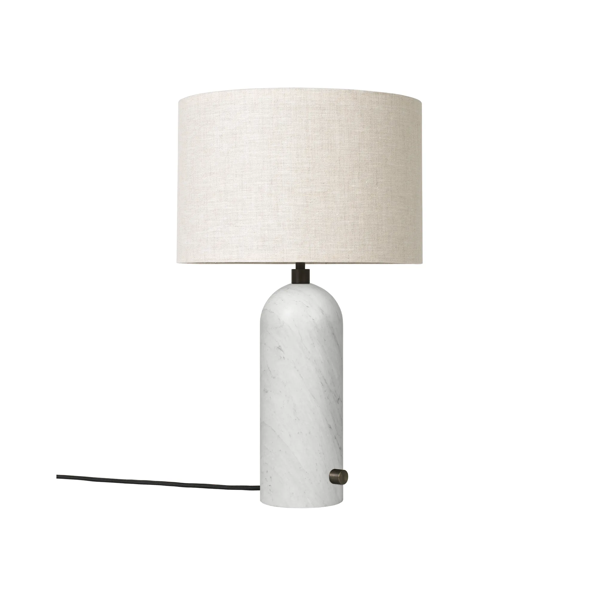 Gravity bordslampa small vit marmor