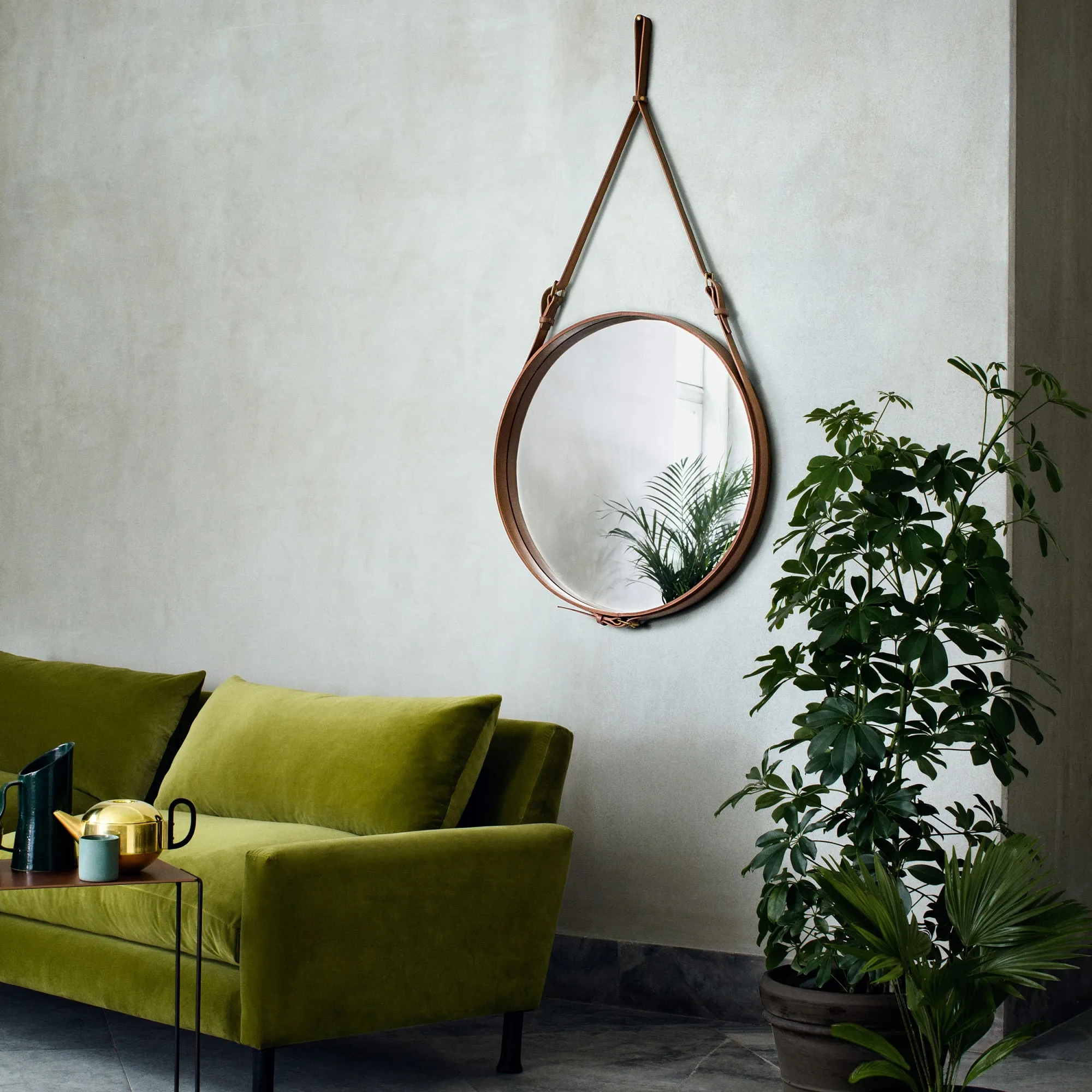 Adnet Circulaire spegel Ø45 cm