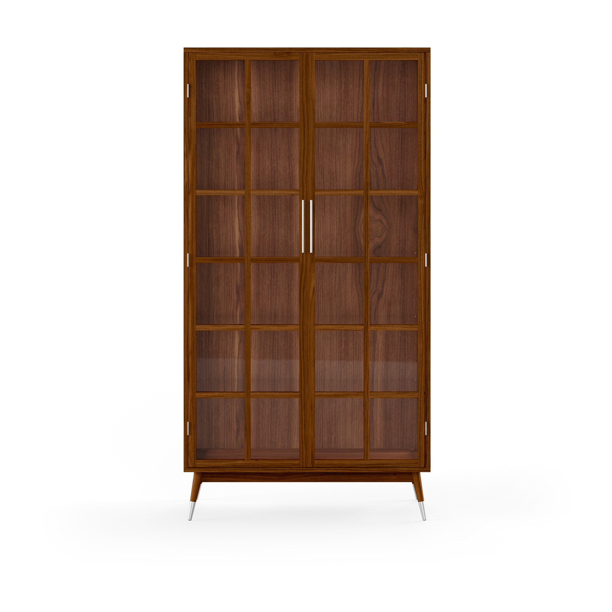 Naver Collection - AK 2782 Vitrinskåp, Oljad valnöt, Underrede i samma trä - Skåp och vitrinskåp - Nissen & Gehl - Träfärgad - Trä | Möbler - Förvaring Och Hyllor - Skåp Och Vitrinskåp | Möbelexperten