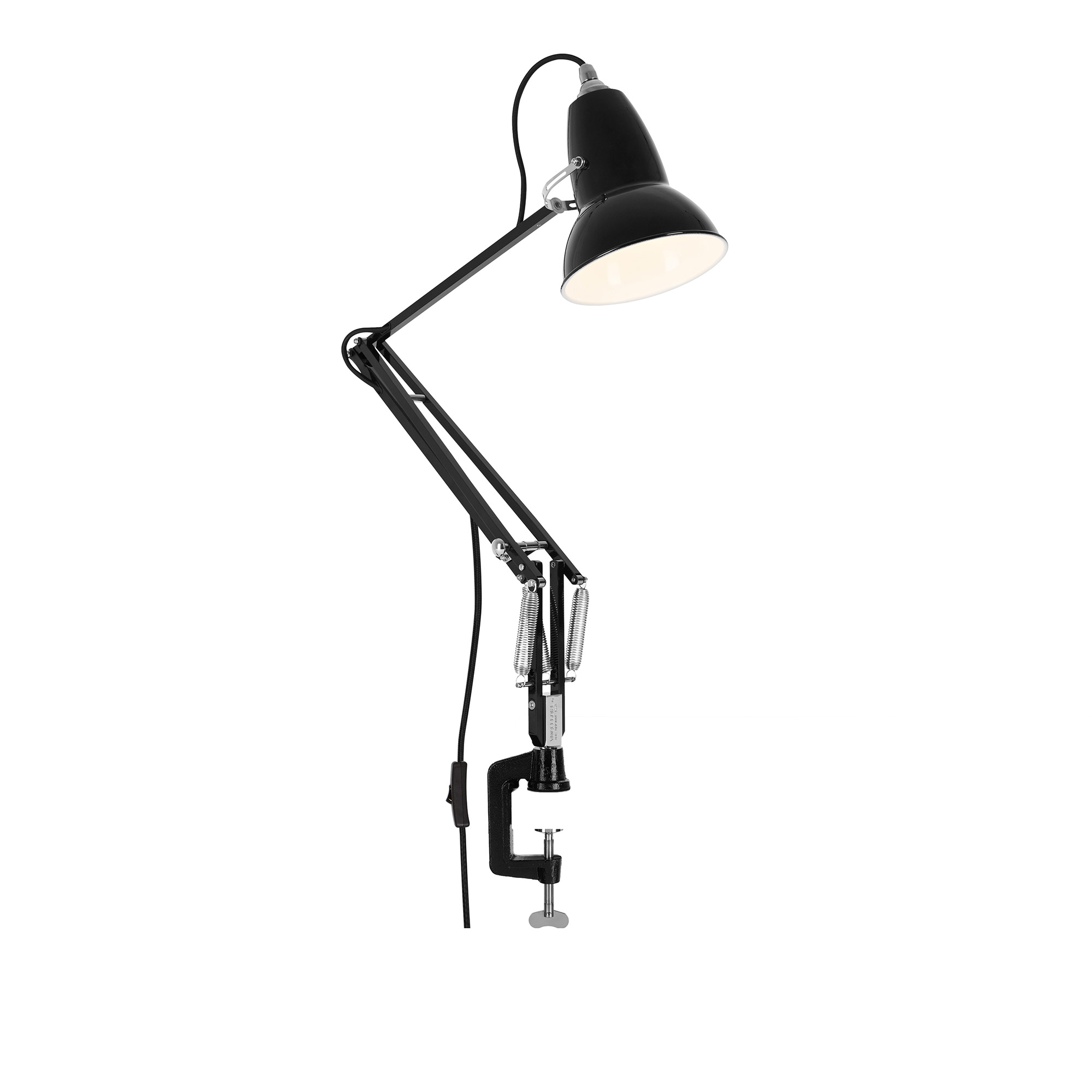 Anglepoise - Original 1227 Desk Lamp With Clamp Jet Black - Skrivbordslampor - George Carwardine - Svart