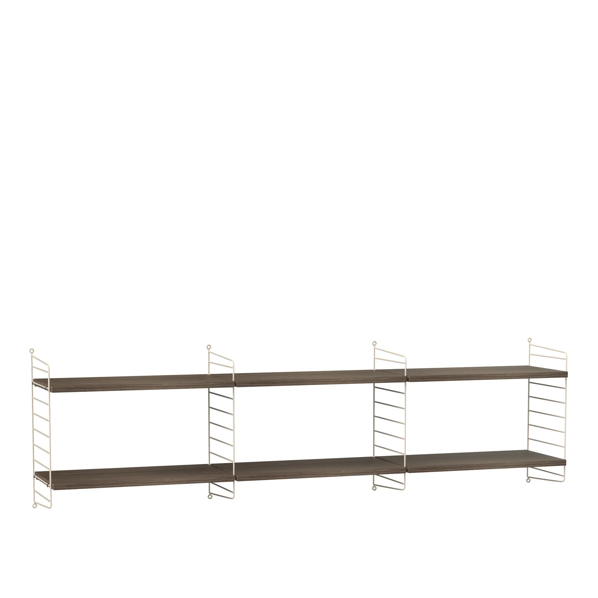 Stue hyllesystem O valnøtt/beige