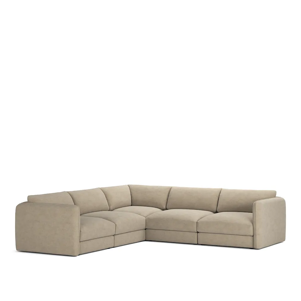 Pavarotti 5-Seater Corner, Fixed Cover, Cushion Variant 03, Sienna Tonal 01