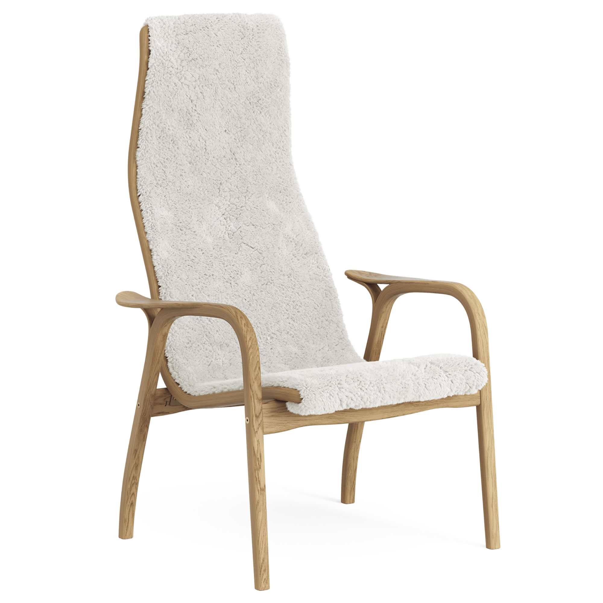 Swedese - Lamino fåtölj oljad ek/fårskinn off-white - Fåtöljer - Yngve Ekström - Beige - Trä/Ull