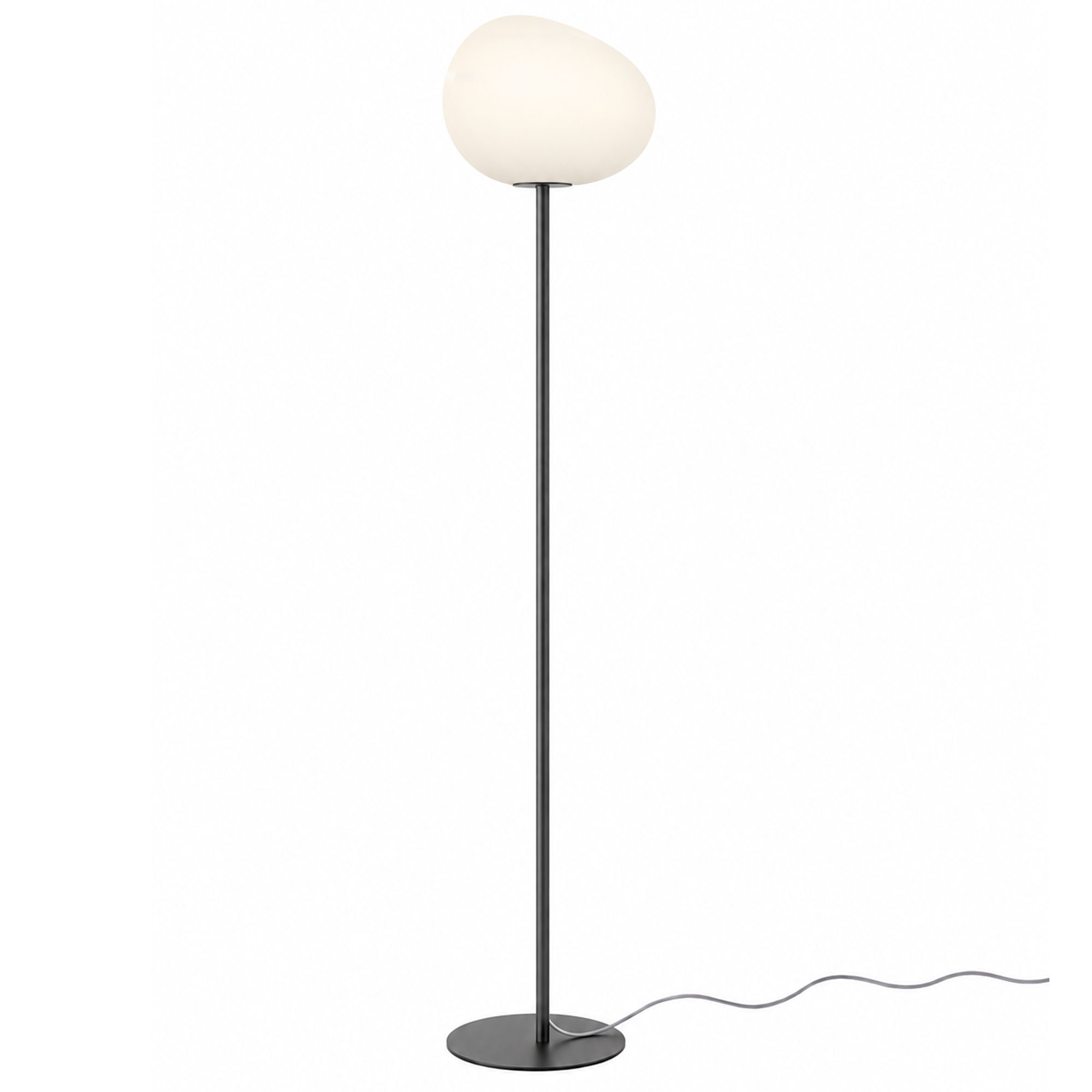 Foscarini - Gregg Media golvlampa graphite/white - Sk&auml;rmlampor - Ludovica & Roberto Palomba - Gr&aring;